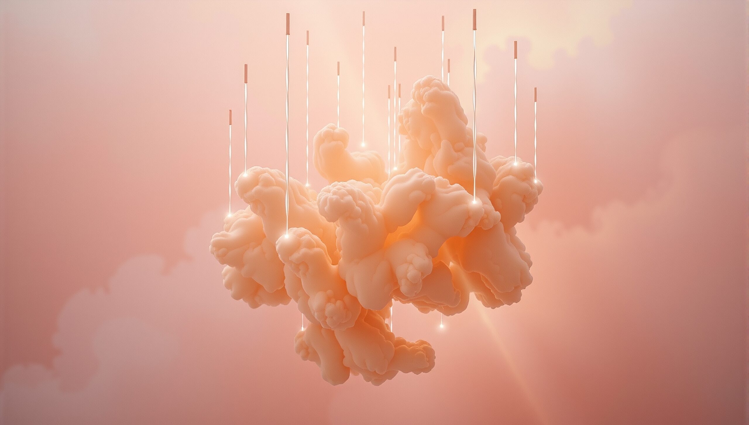 Glowing Cloud Installation in Sky