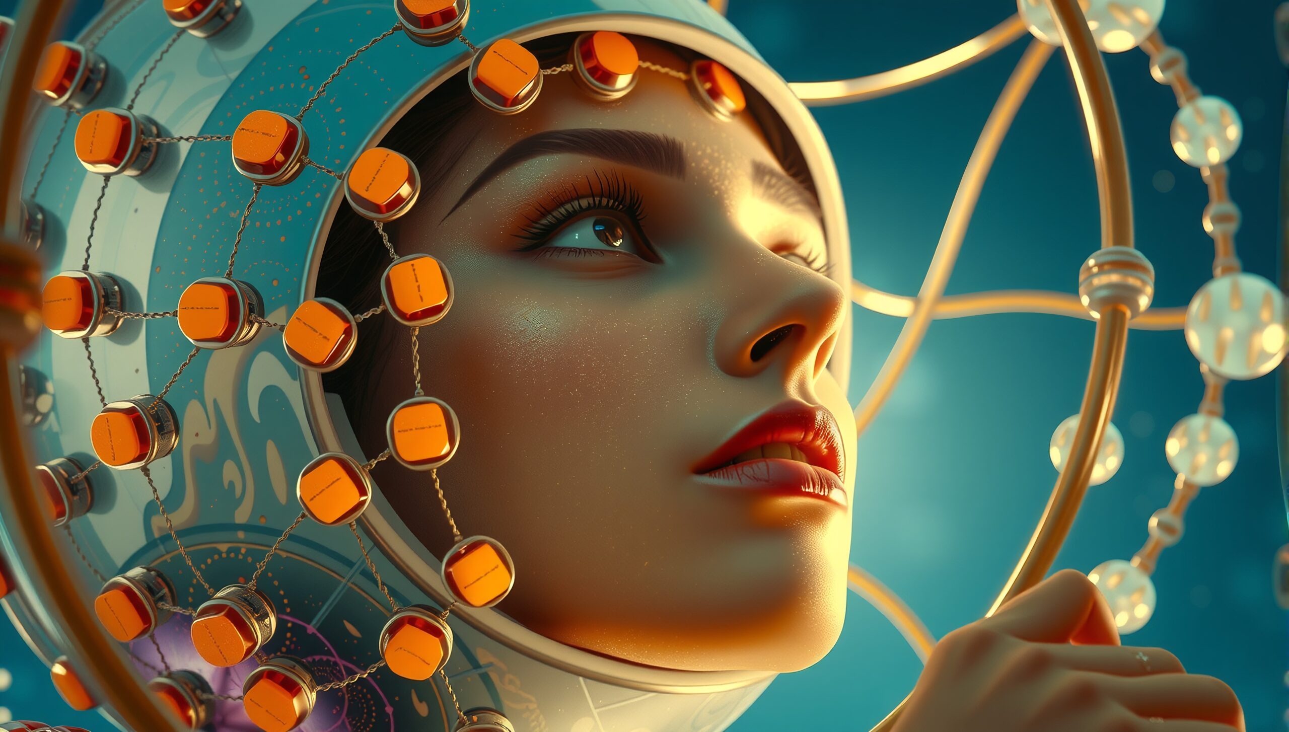 Futuristic Woman with Headpiece