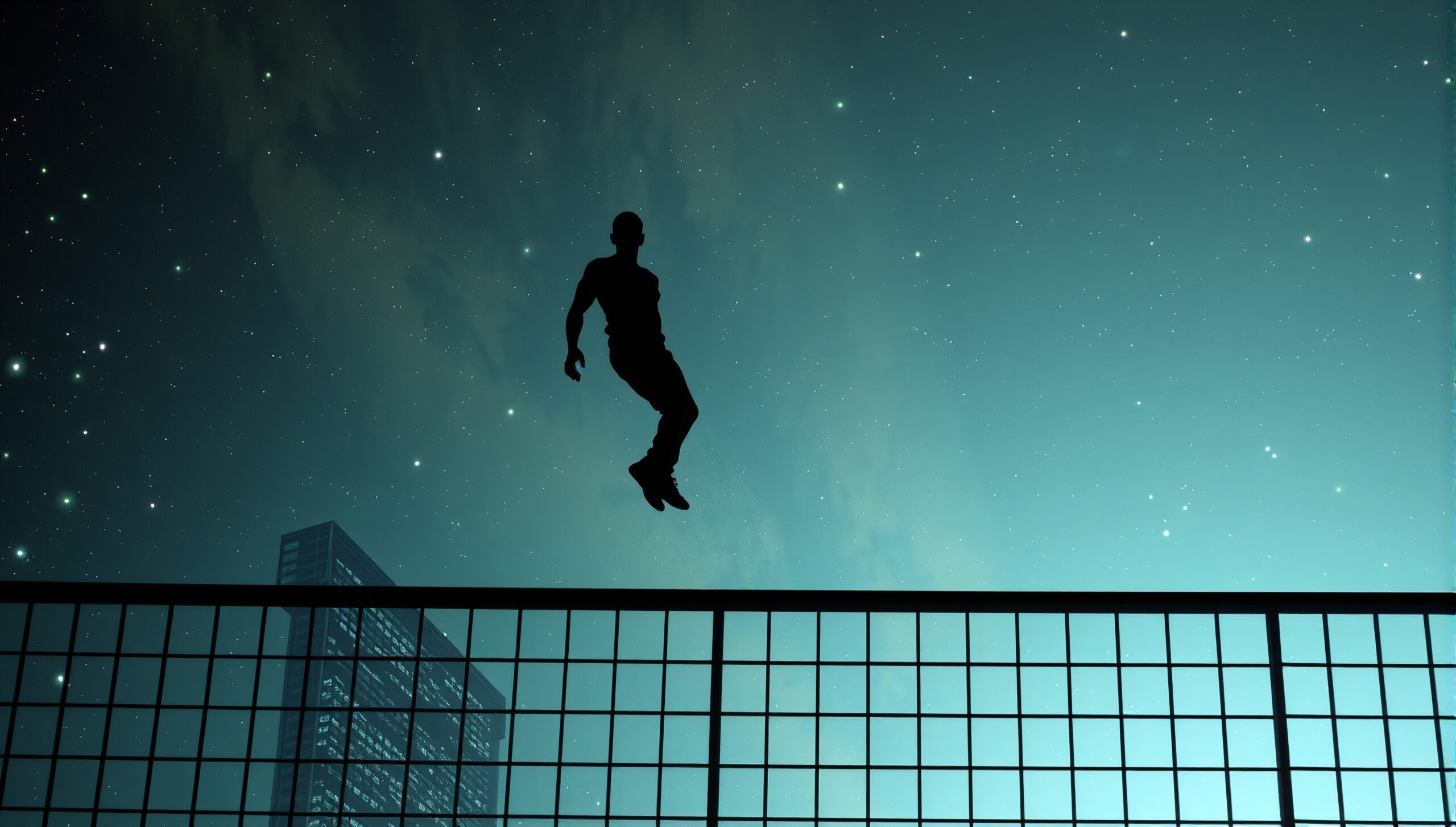 Leaping towards the night sky