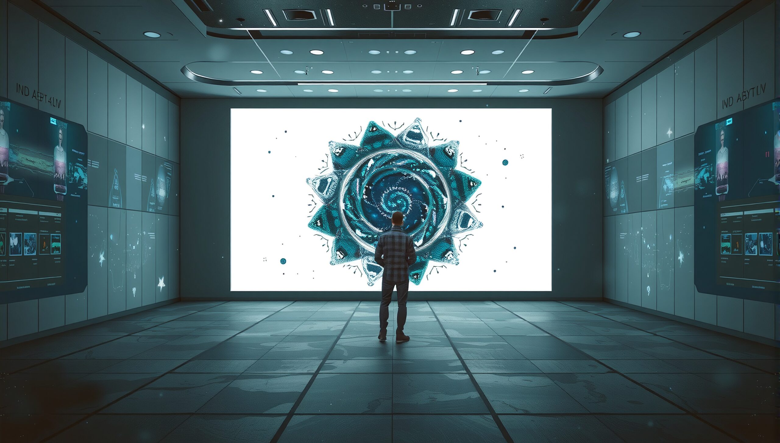 Futuristic Abstract Art Display