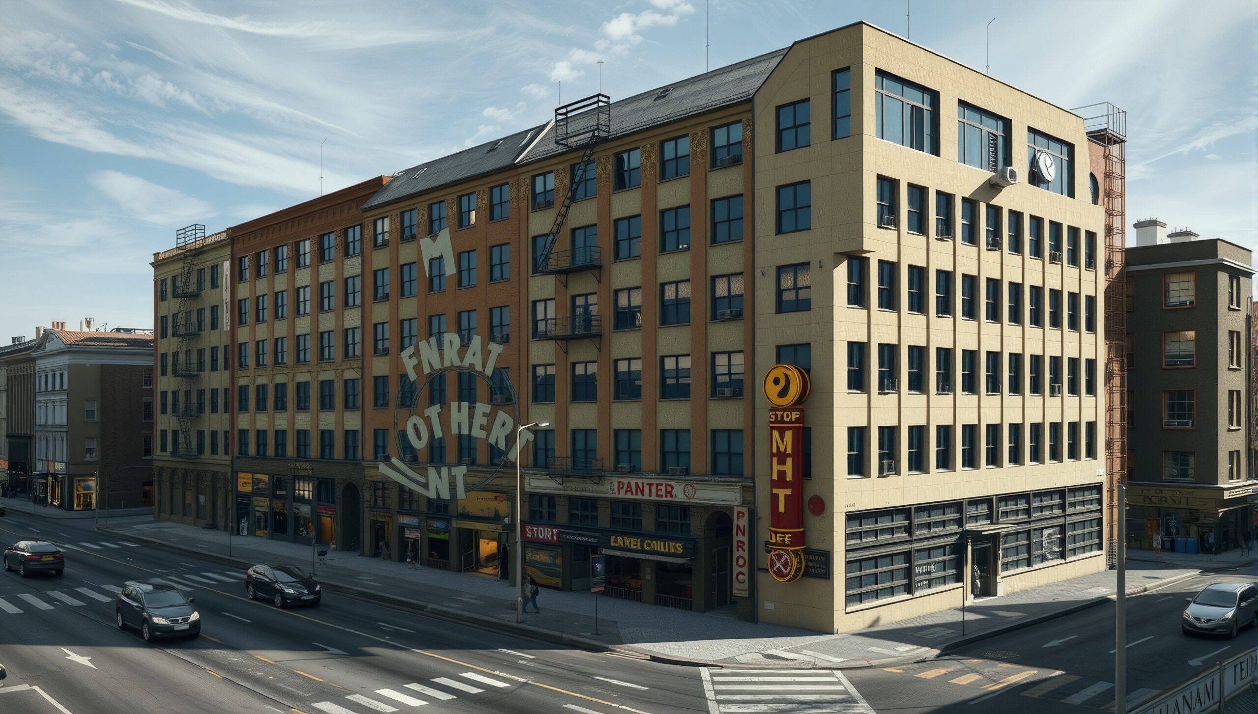 Urban Streetcorner Building Scene