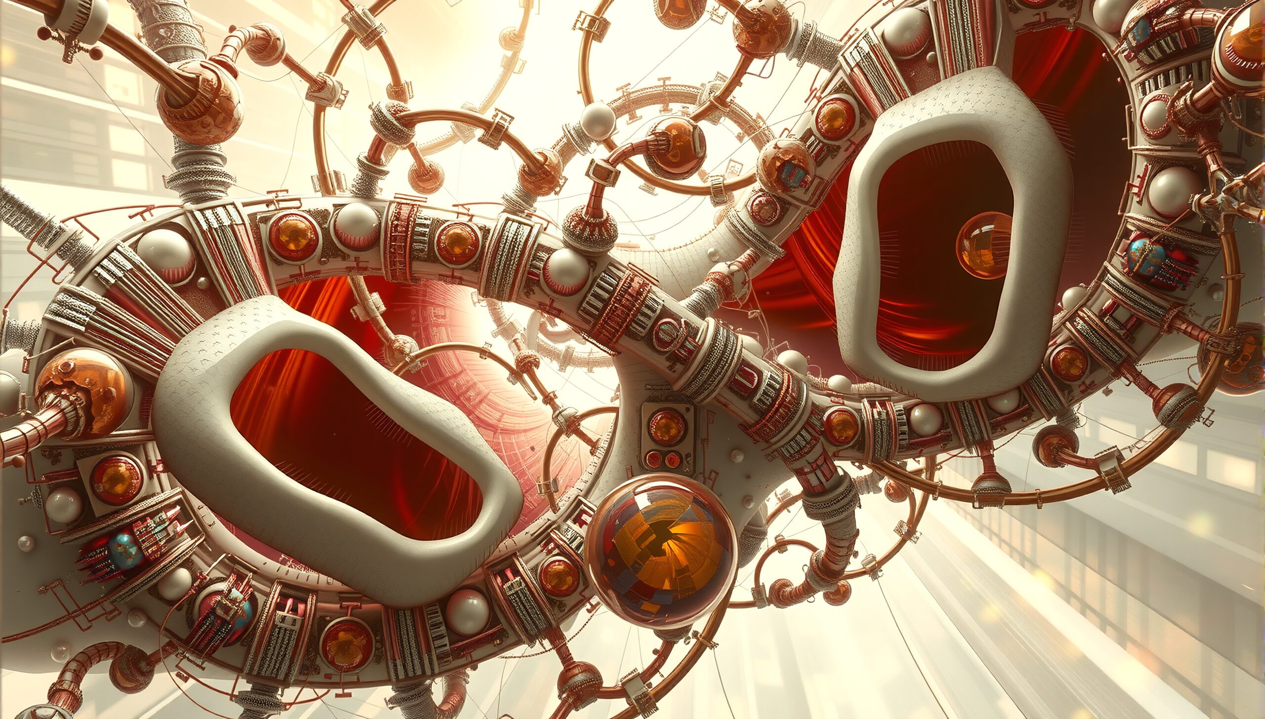Futuristic Mechanical Abstract Network