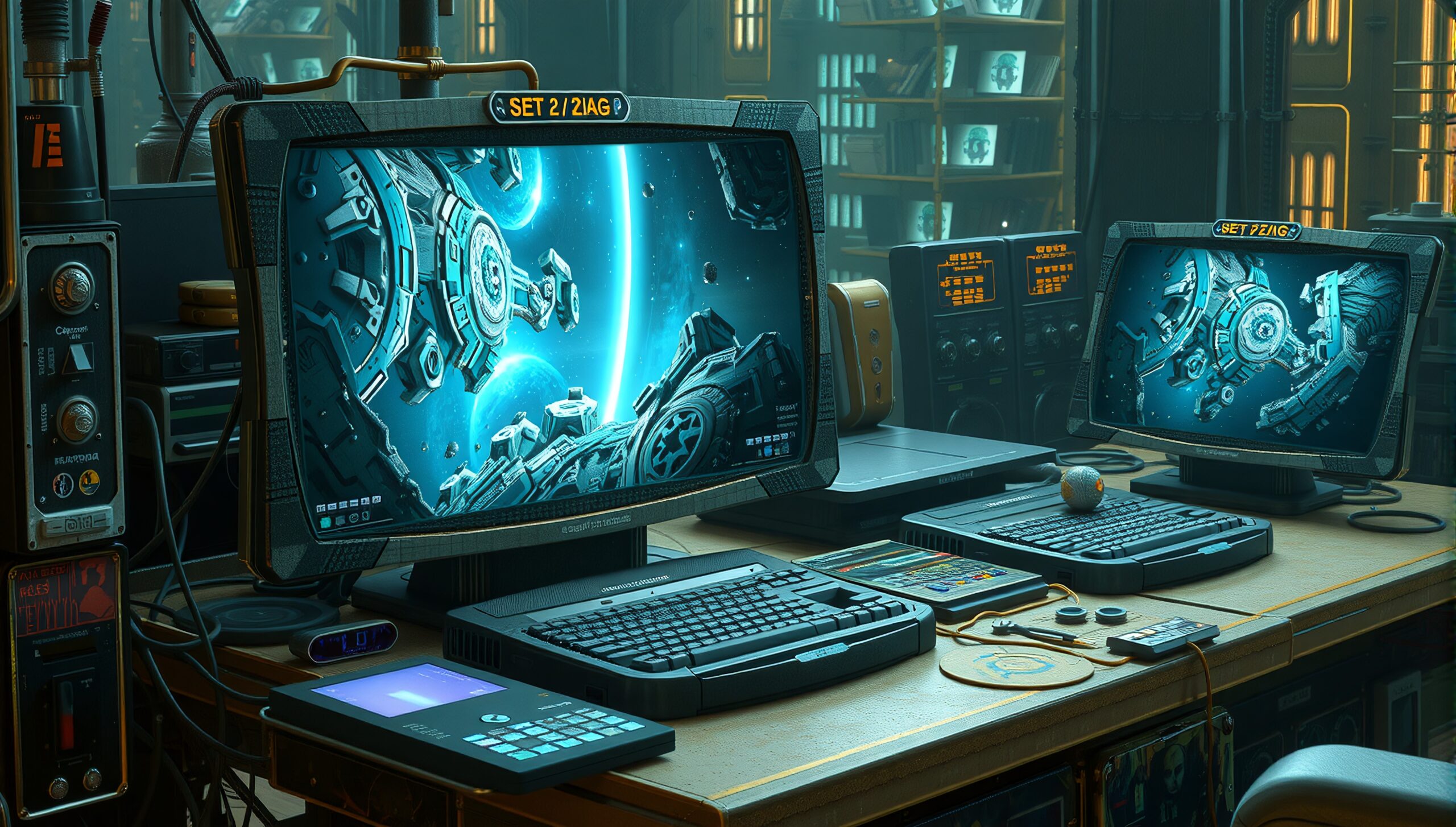 Futuristic Science Control Room