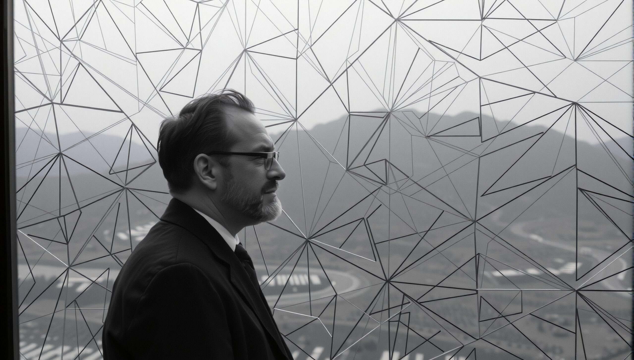 Geometric Patterns and Mountain View