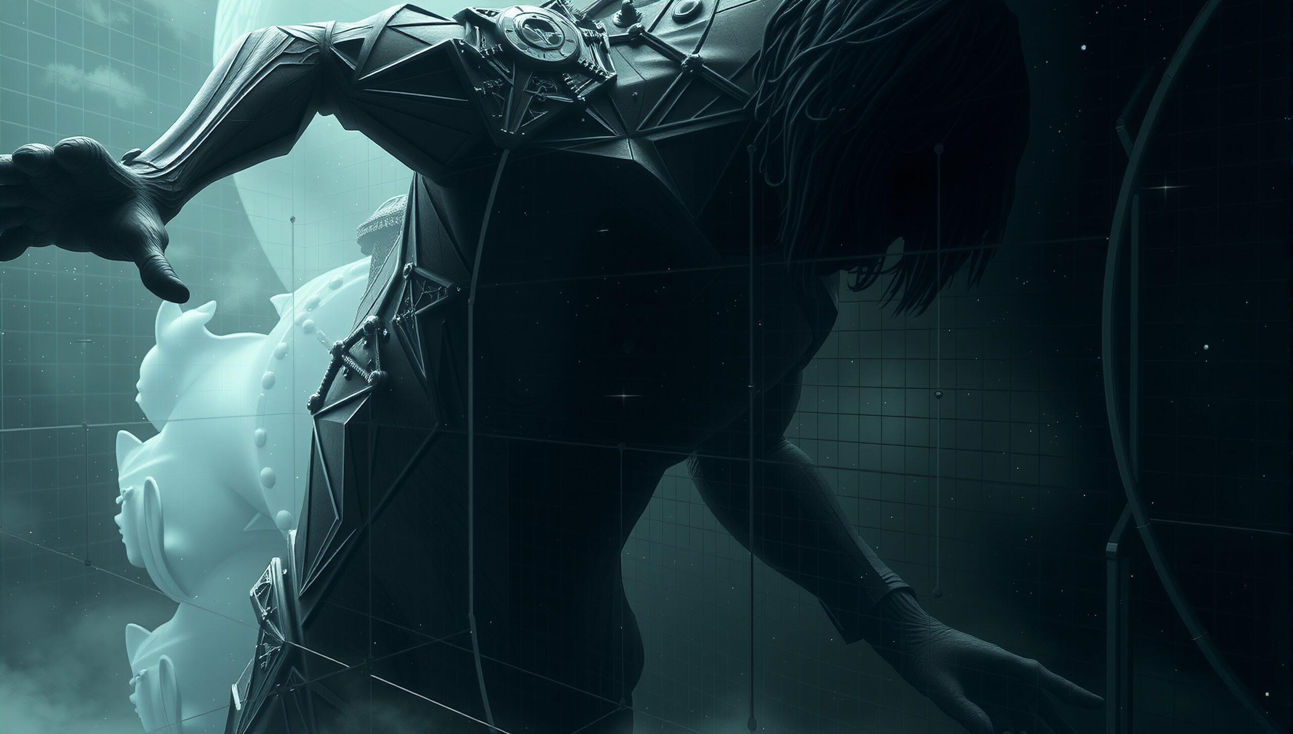 Futuristic Geometric Figure Emergence