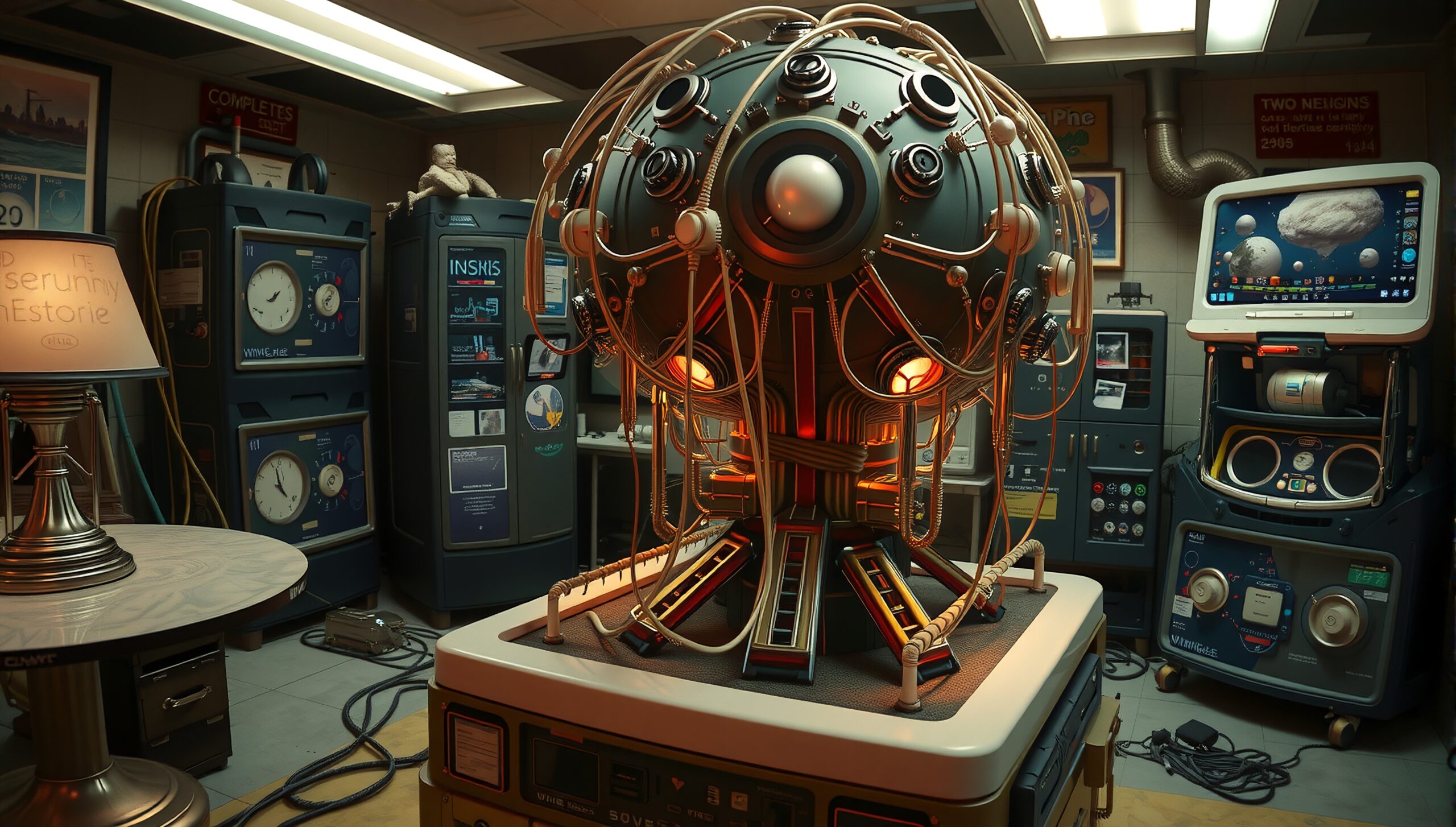 Retro Sci-Fi Laboratory Equipment
