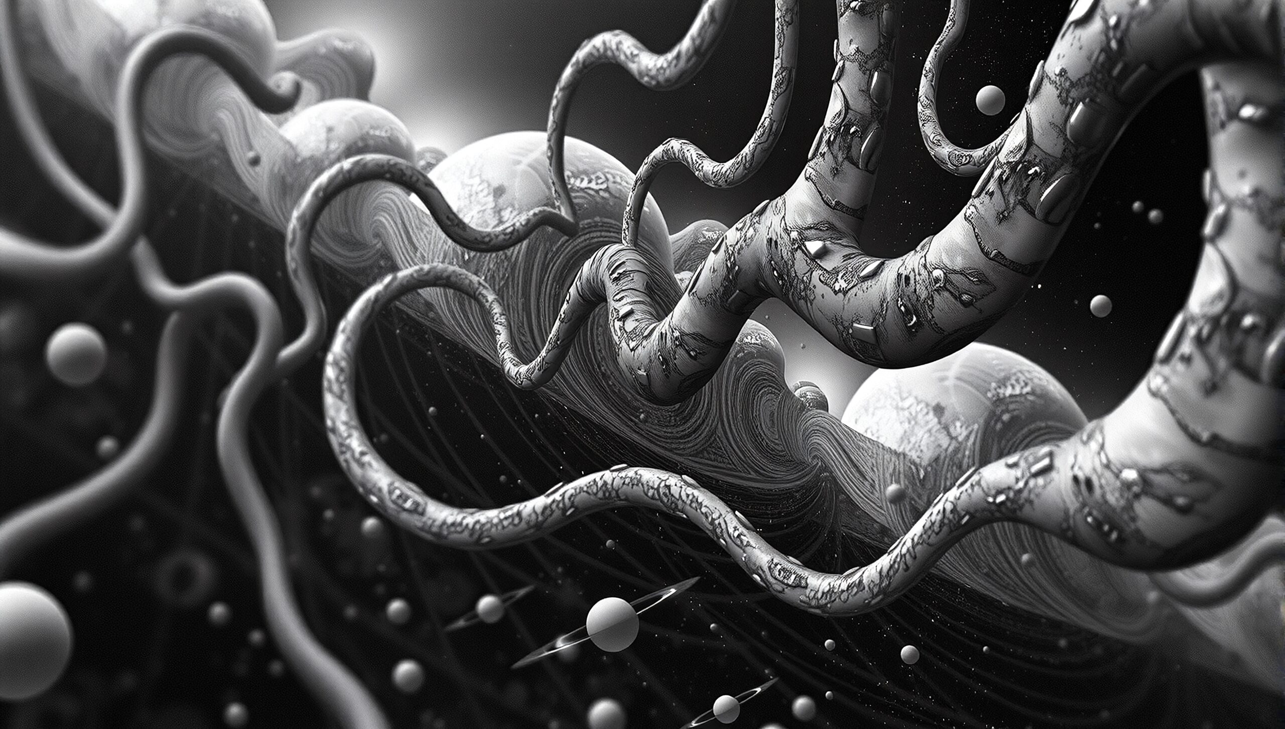 Surreal Tentacles and Spheres