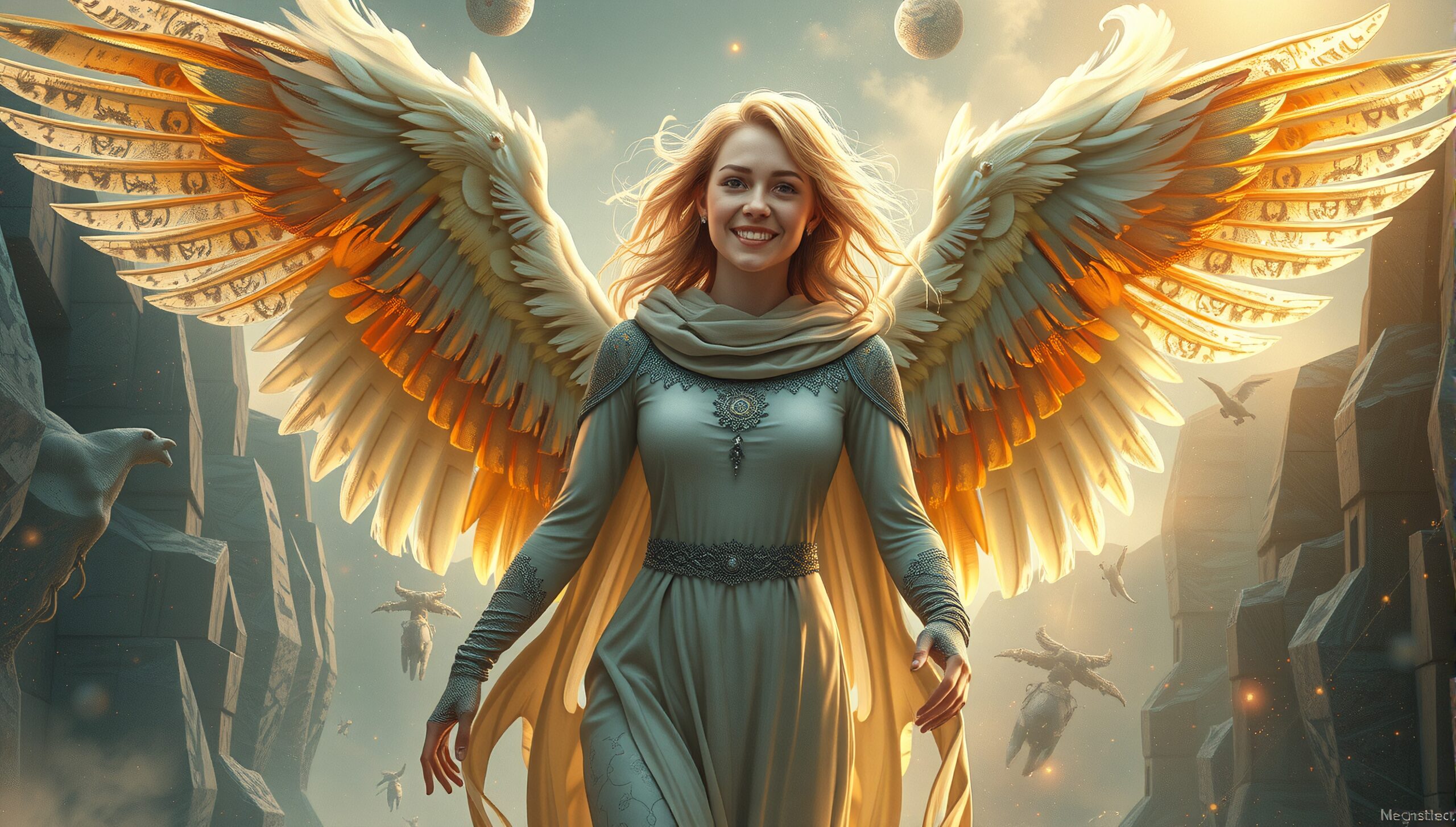 Celestial Winged Guardian Emerges