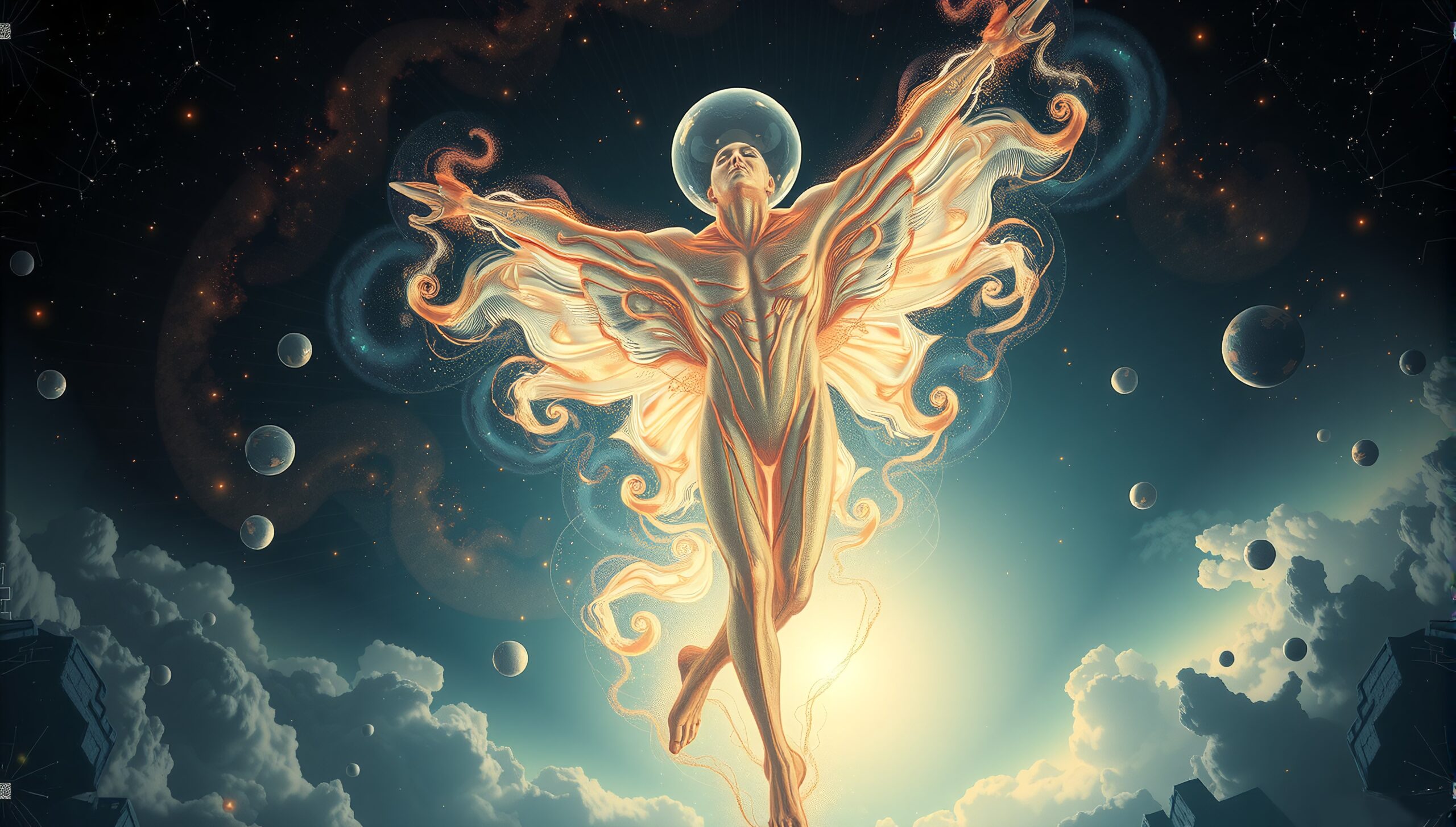 Ethereal Cosmic Ascension Art