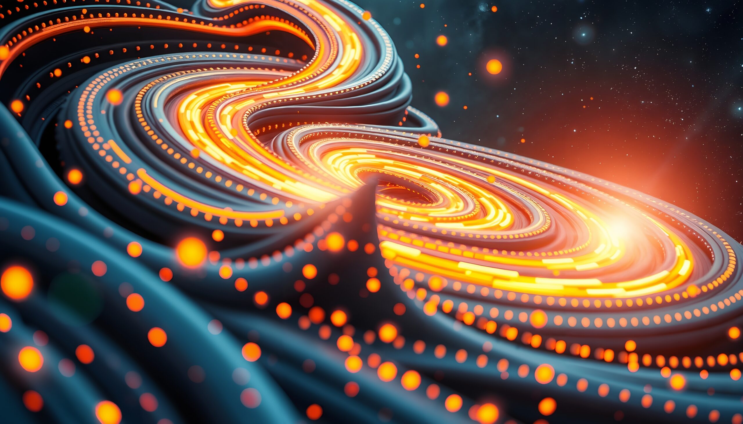 Futuristic Cosmic Light Vortex