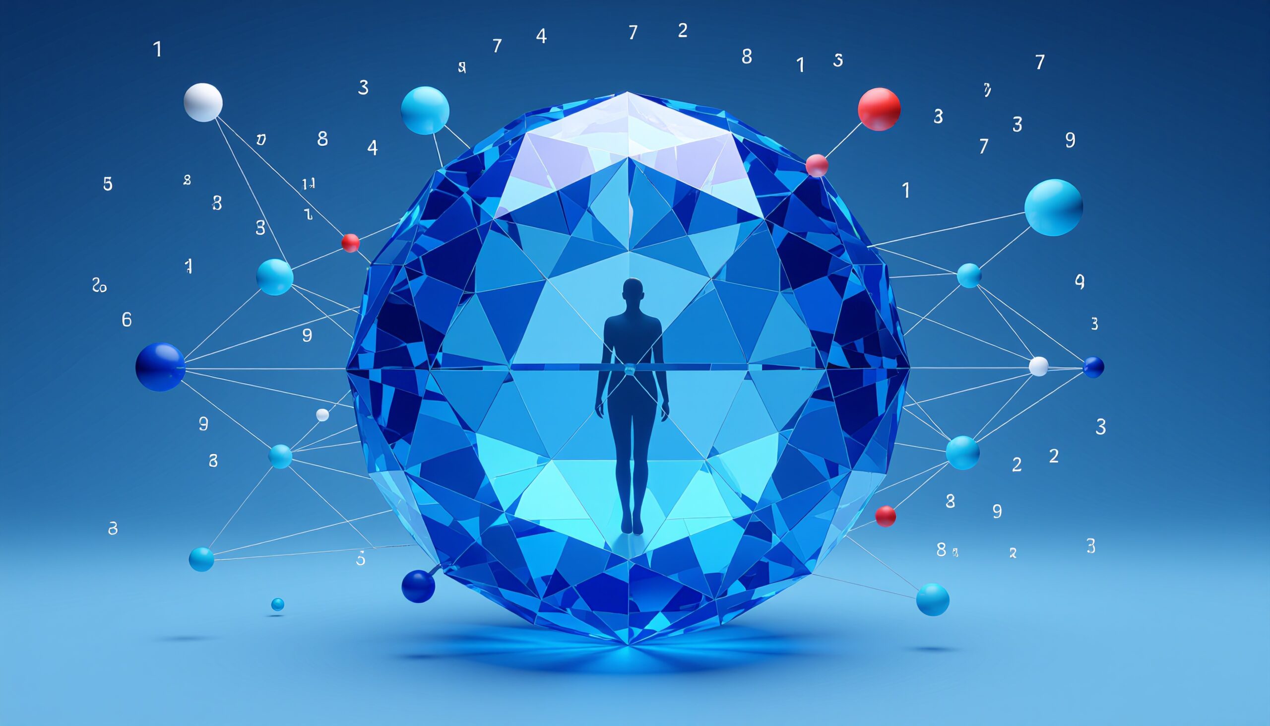 Data Jewel Encompasses Human Figure