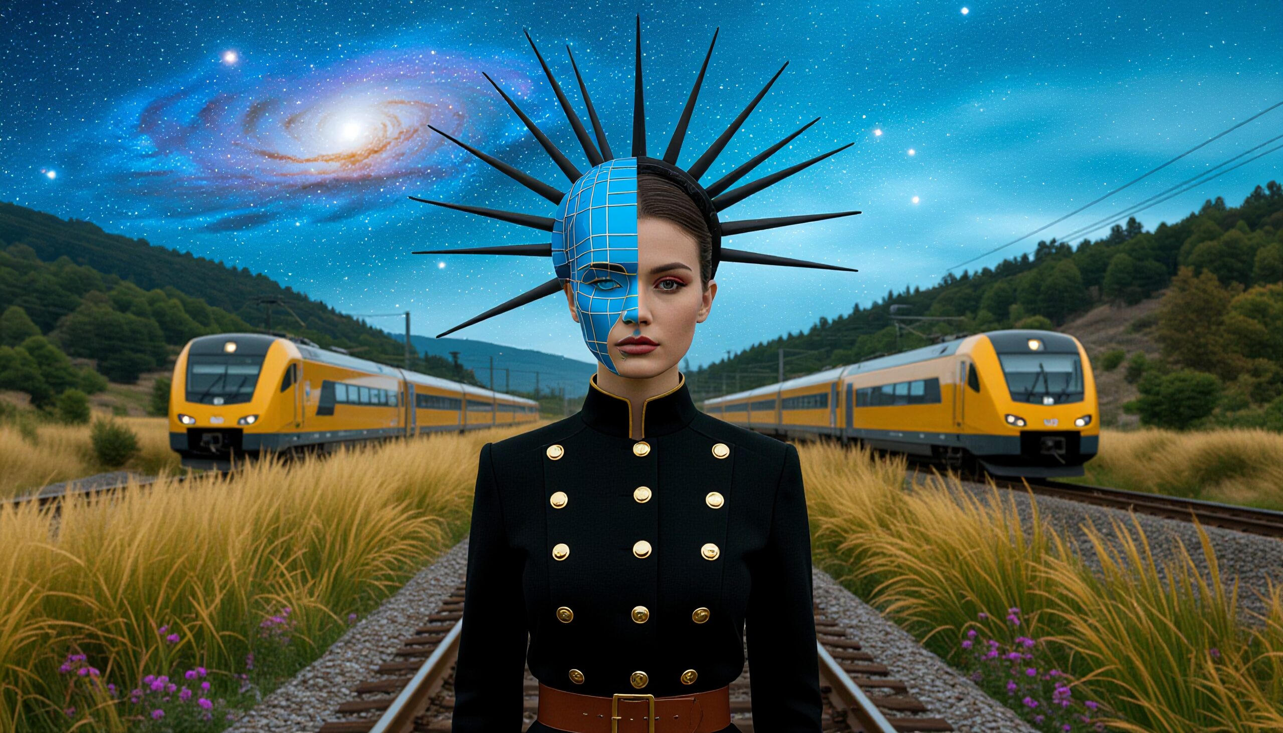 Railway Guardian in Cosmic Night