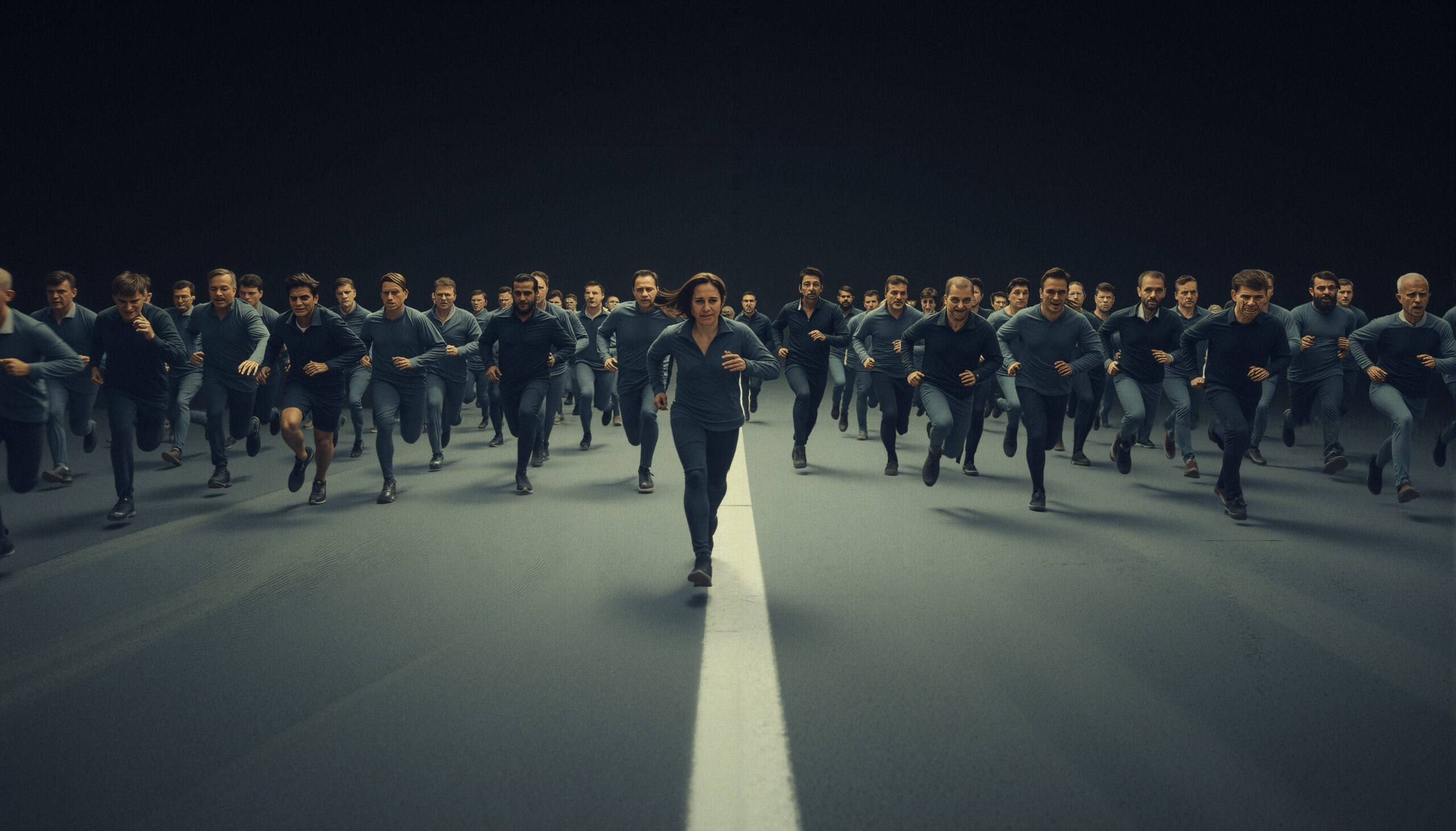 Runners Leading Collective Race