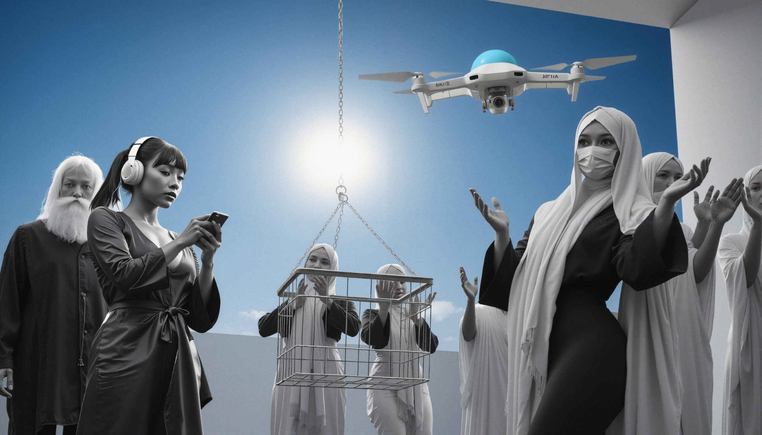 Drone Cage Cultural Identity Tension