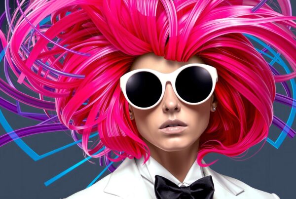 Dynamic Pop Art Fashion Statement