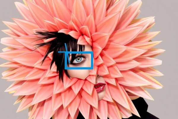 Floral Fusion Portrait Eye Art