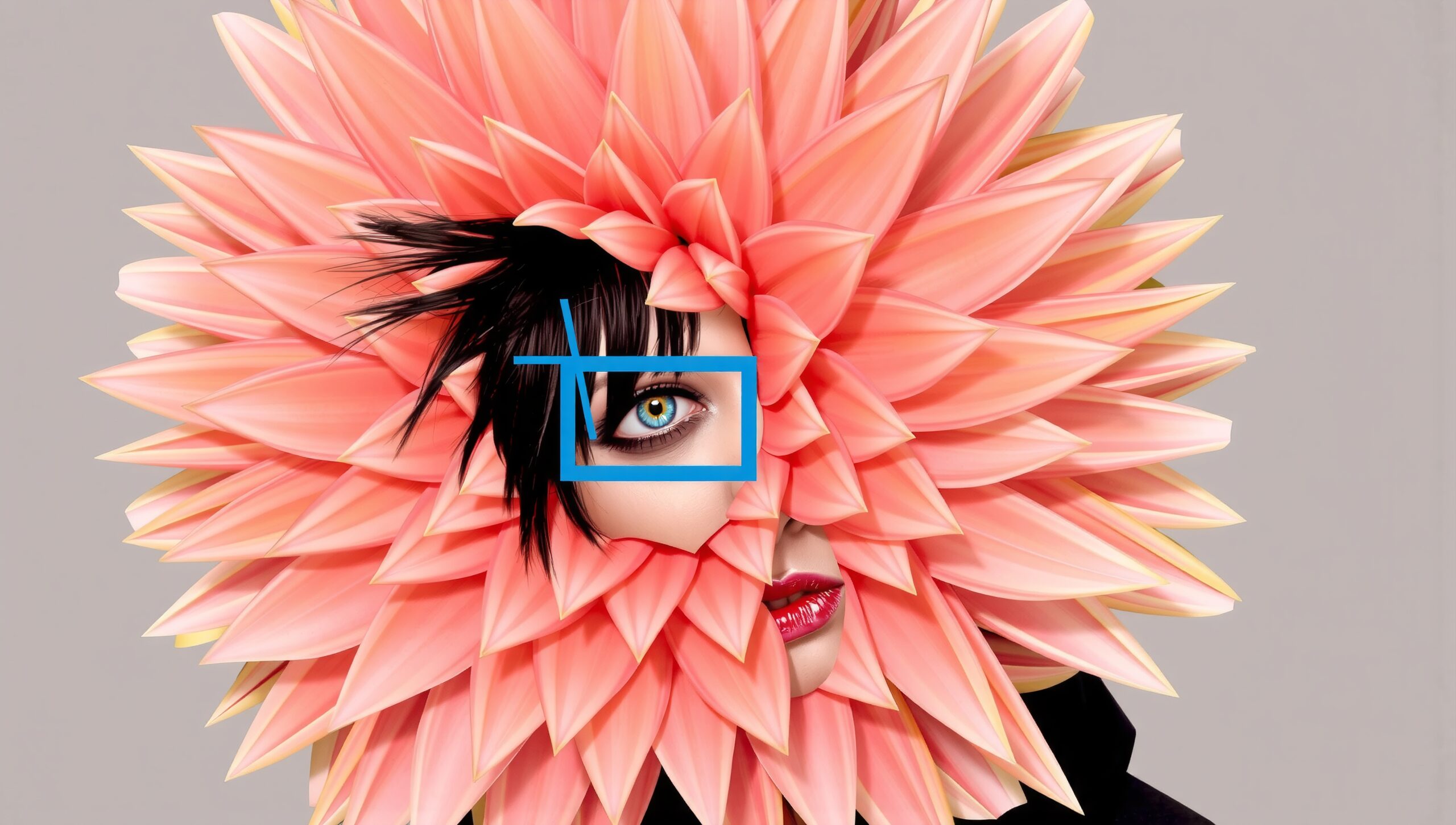 Floral Fusion Portrait Eye Art