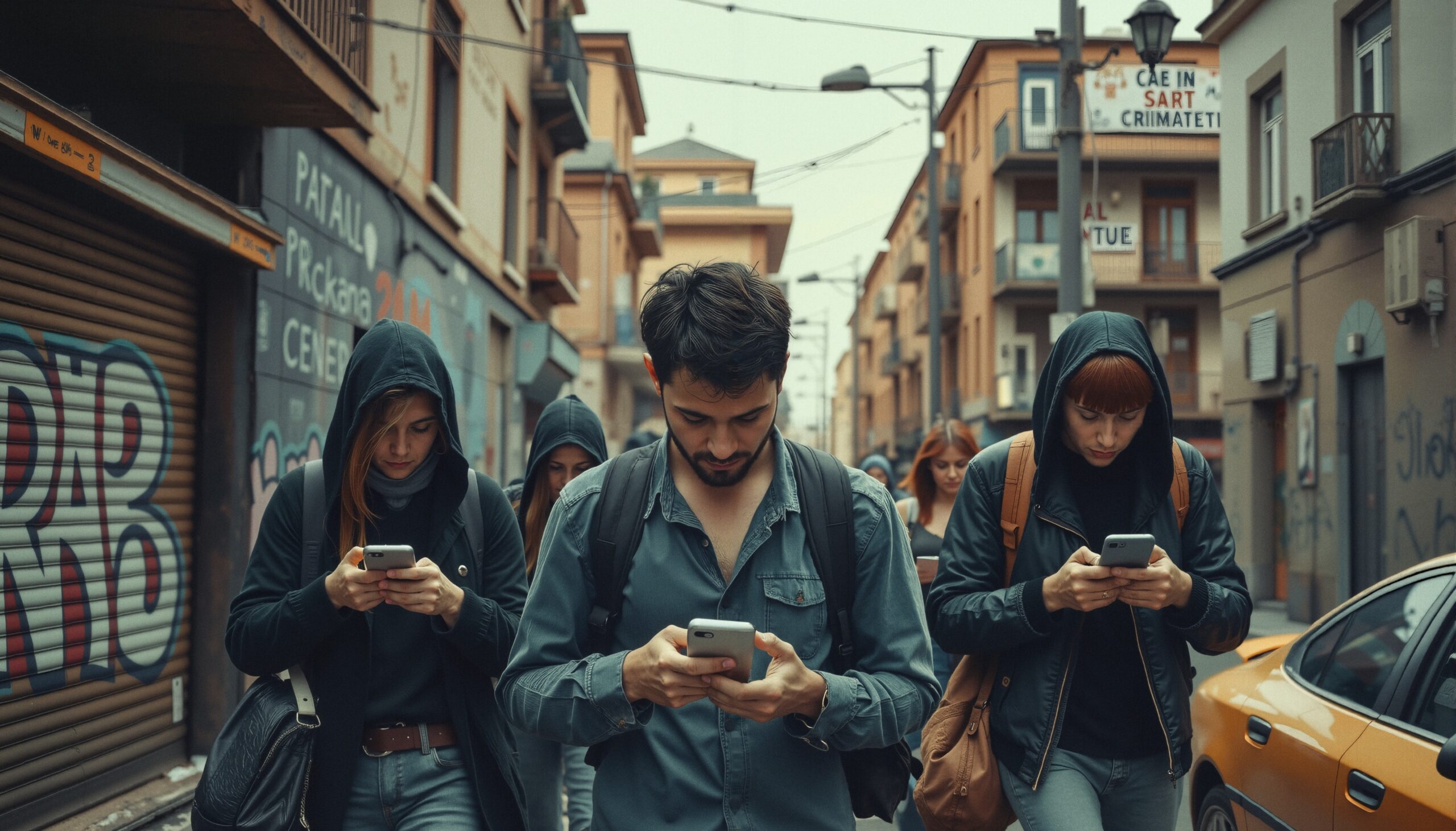 Smartphone Users Lost in City