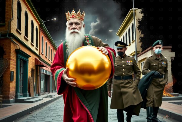 Regal Procession with Golden Sphere