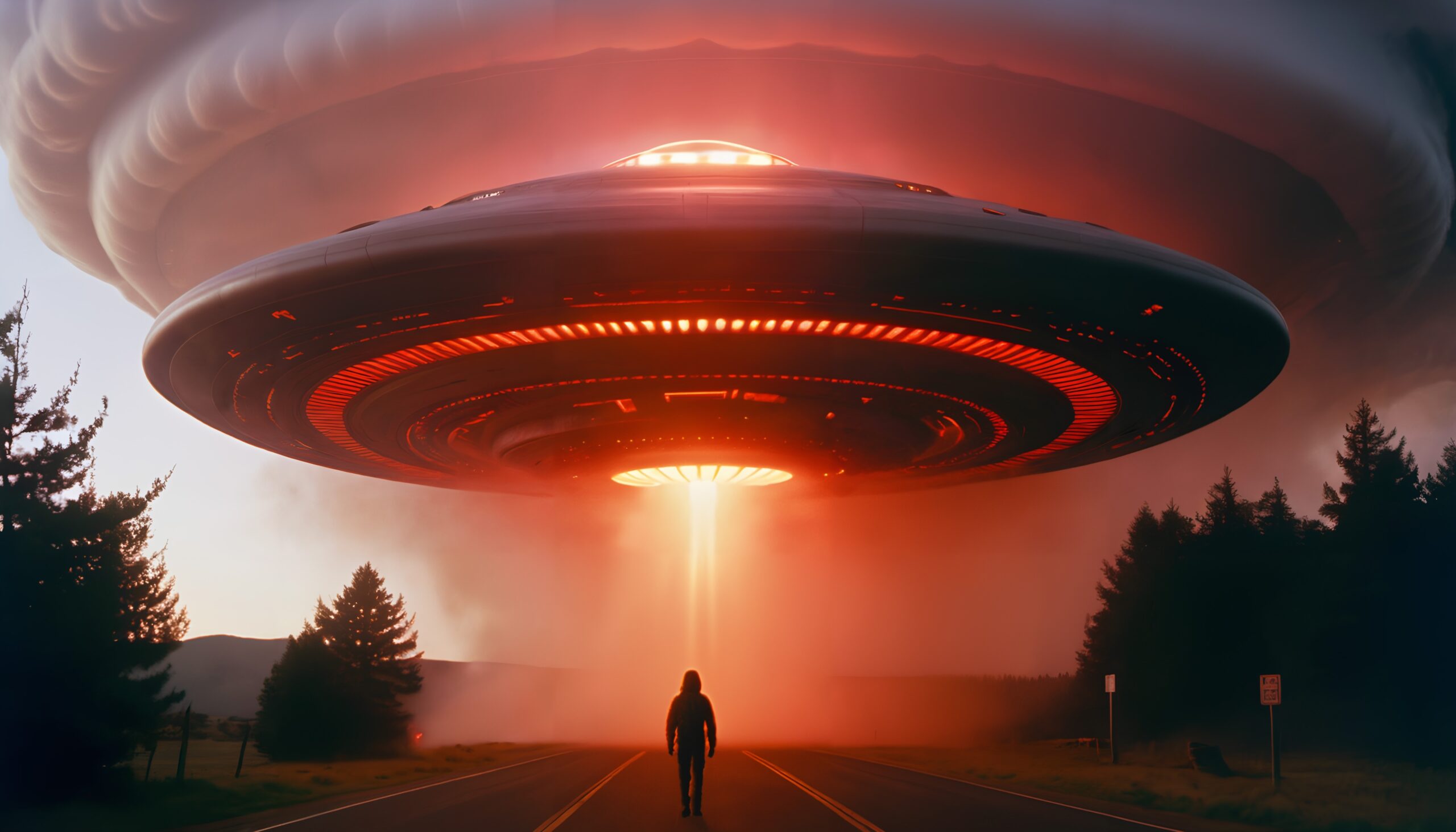 Alien Encounter on Desolate Road