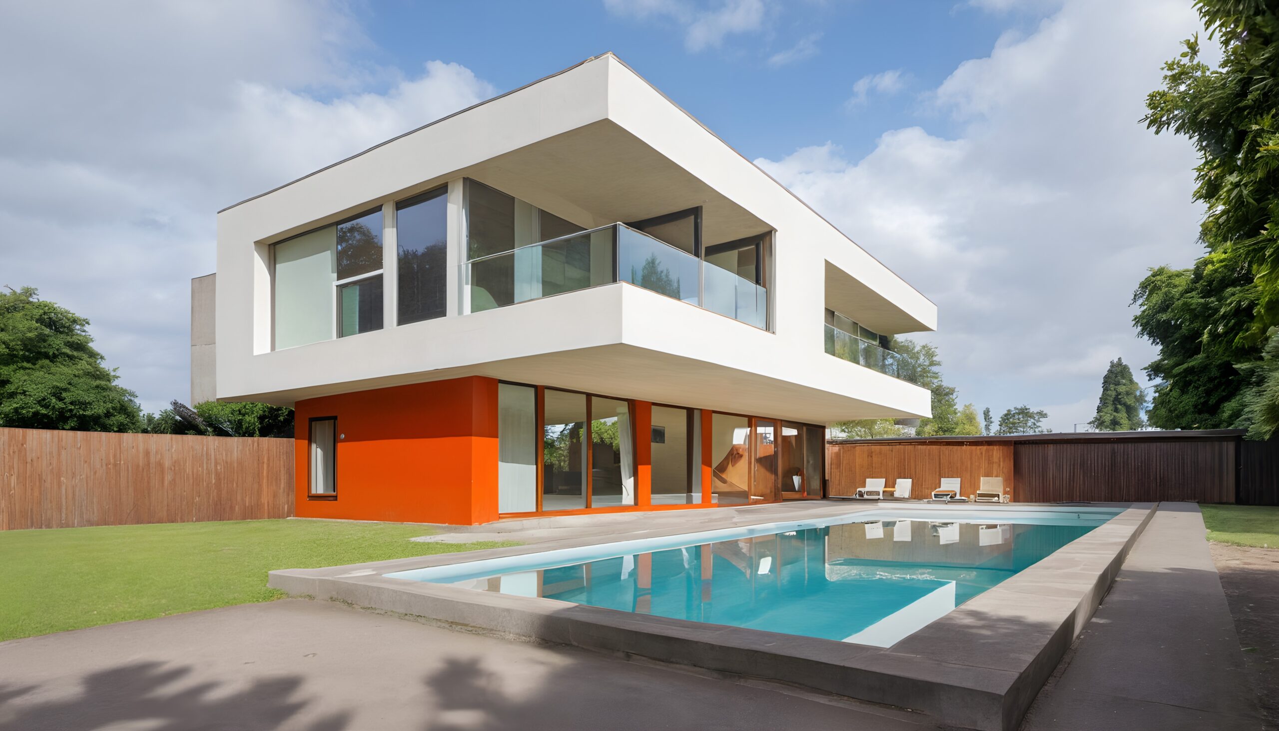 Modern House with Pool Oasis