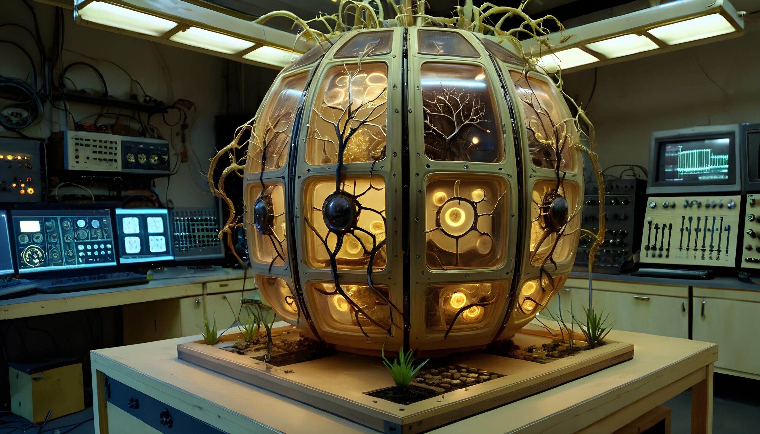 Futuristic Bio-Engineering Experiment Lab