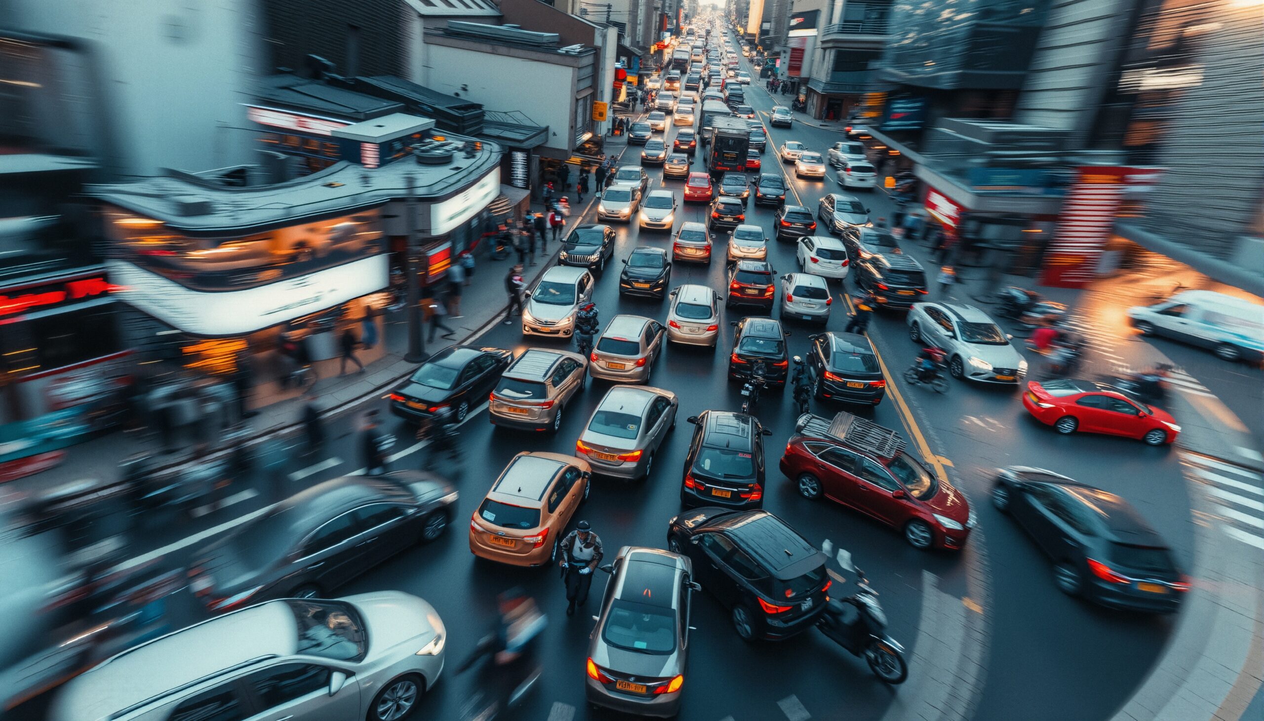 City Intersection Traffic Jam