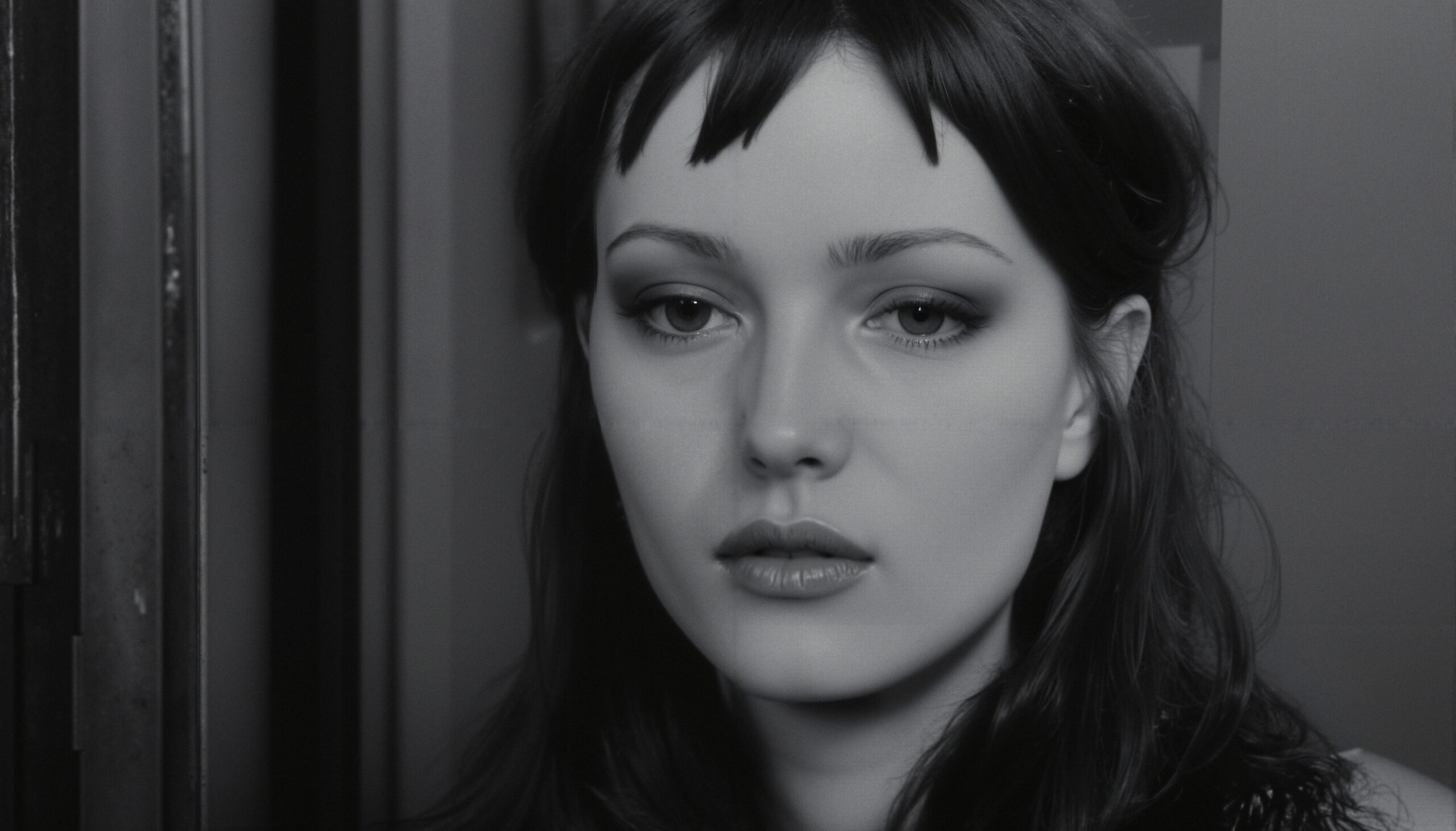 Mysterious Woman in Black and White