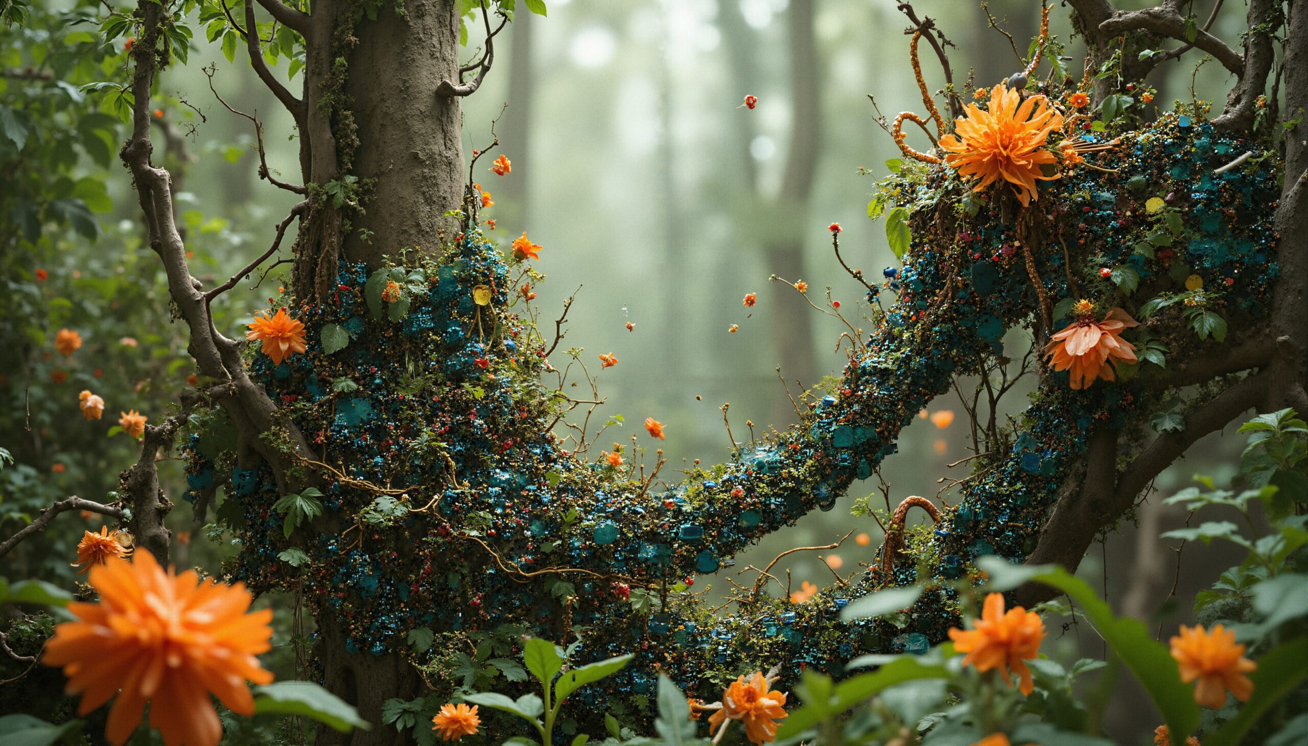 Vibrant Enchantment in Mystical Forest