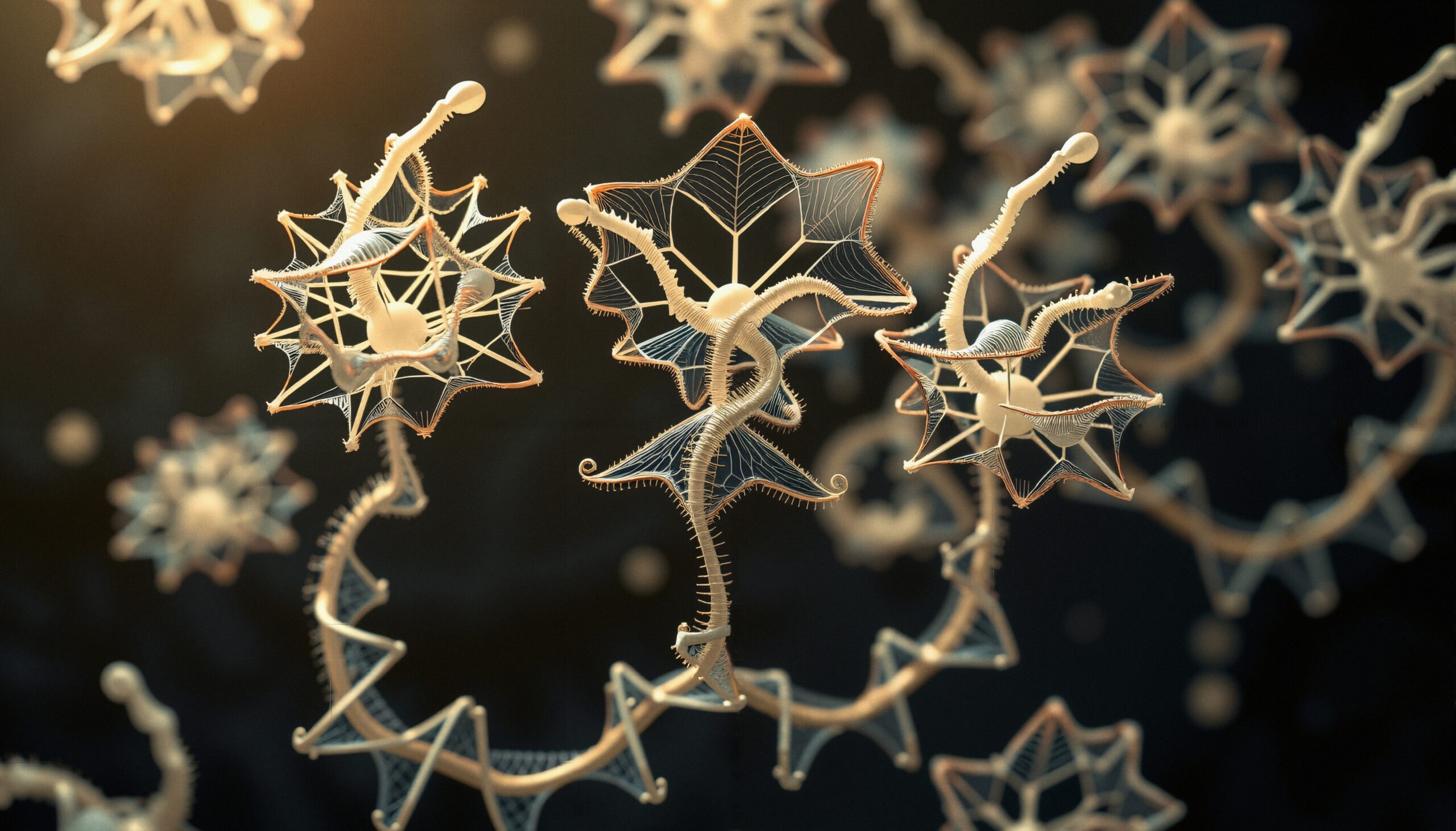 Futuristic Molecular Star Structures