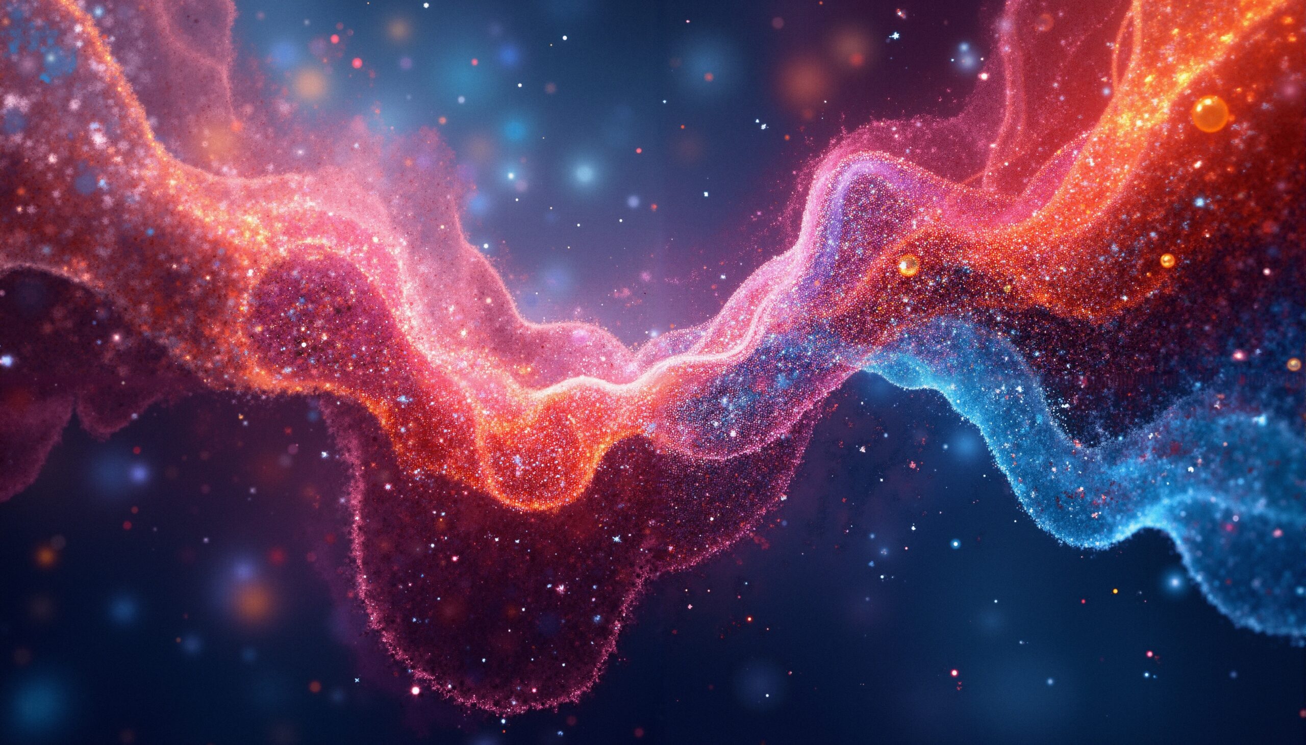 Vibrant Cosmic Swirl in Space