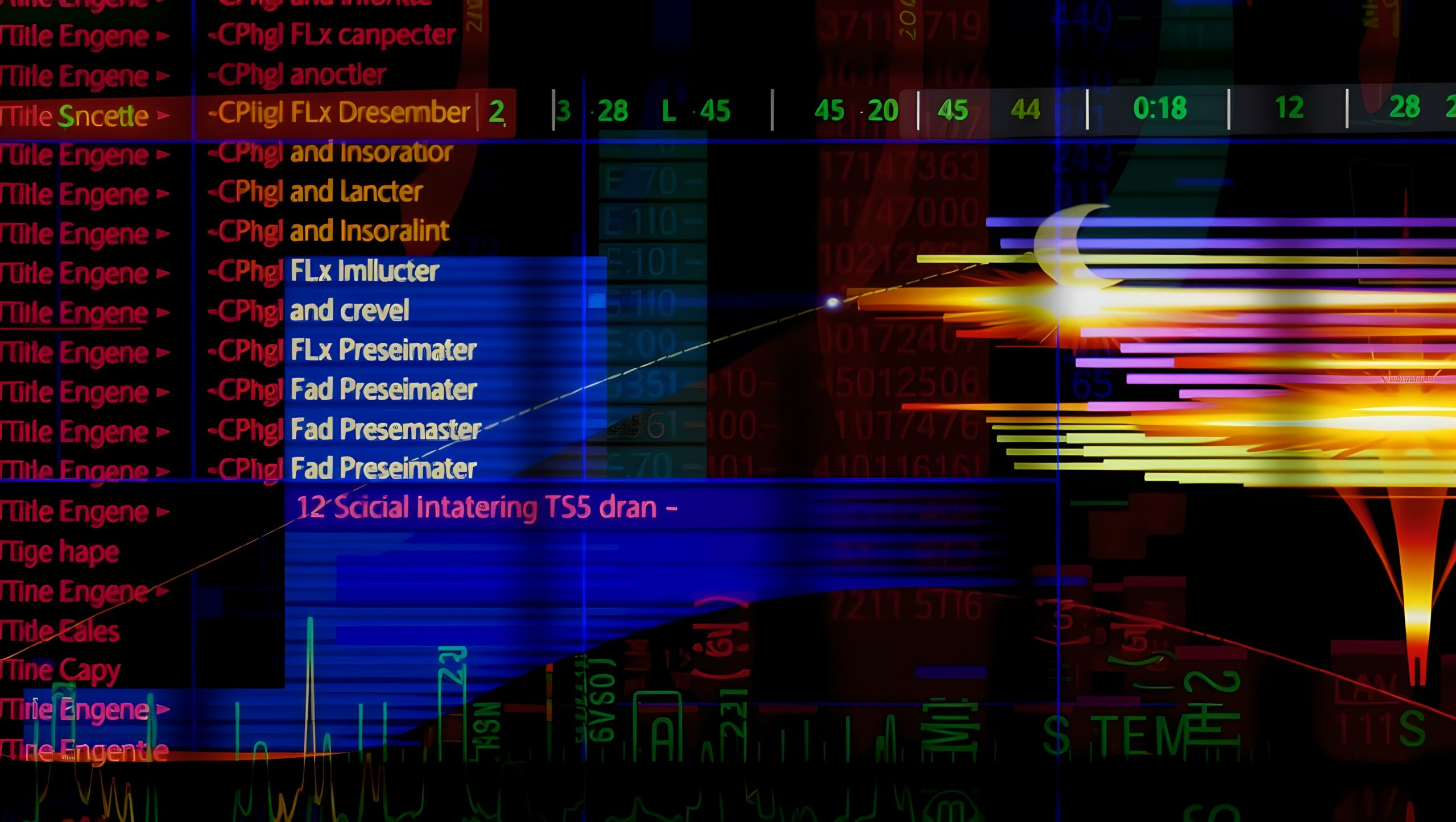 Abstract Digital Financial Data Background