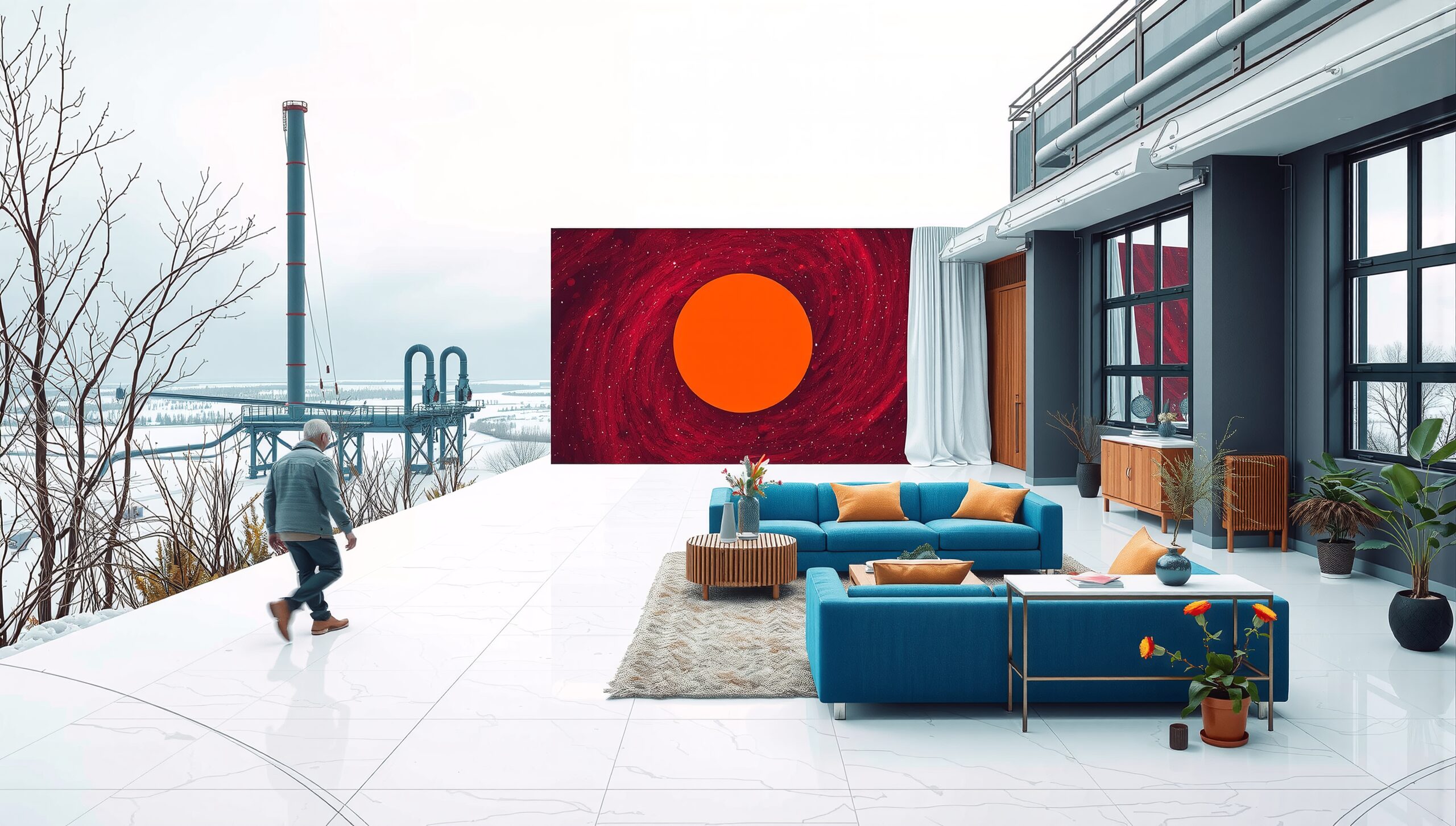 Contemporary Indoor-Outdoor Living Space