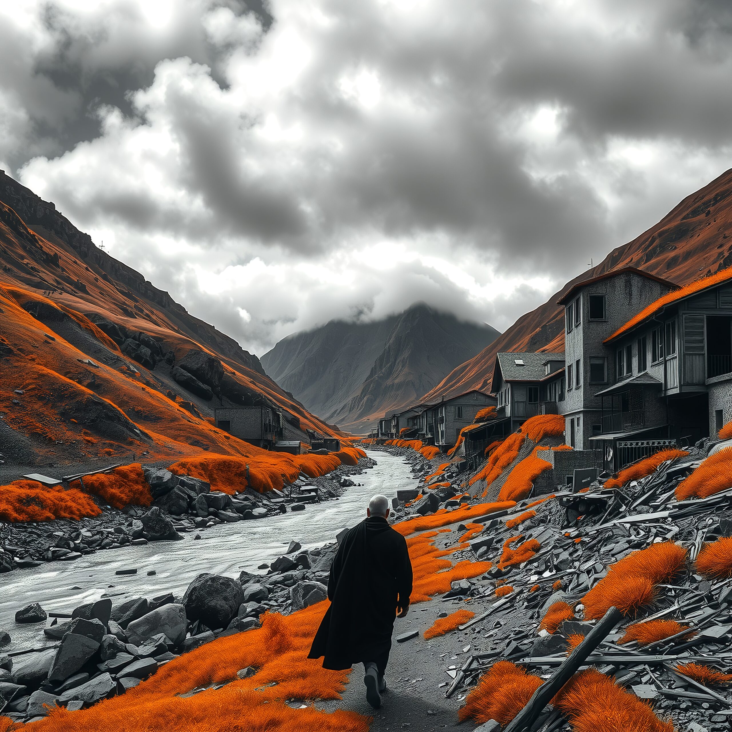 Vivid Orange Valley Journey