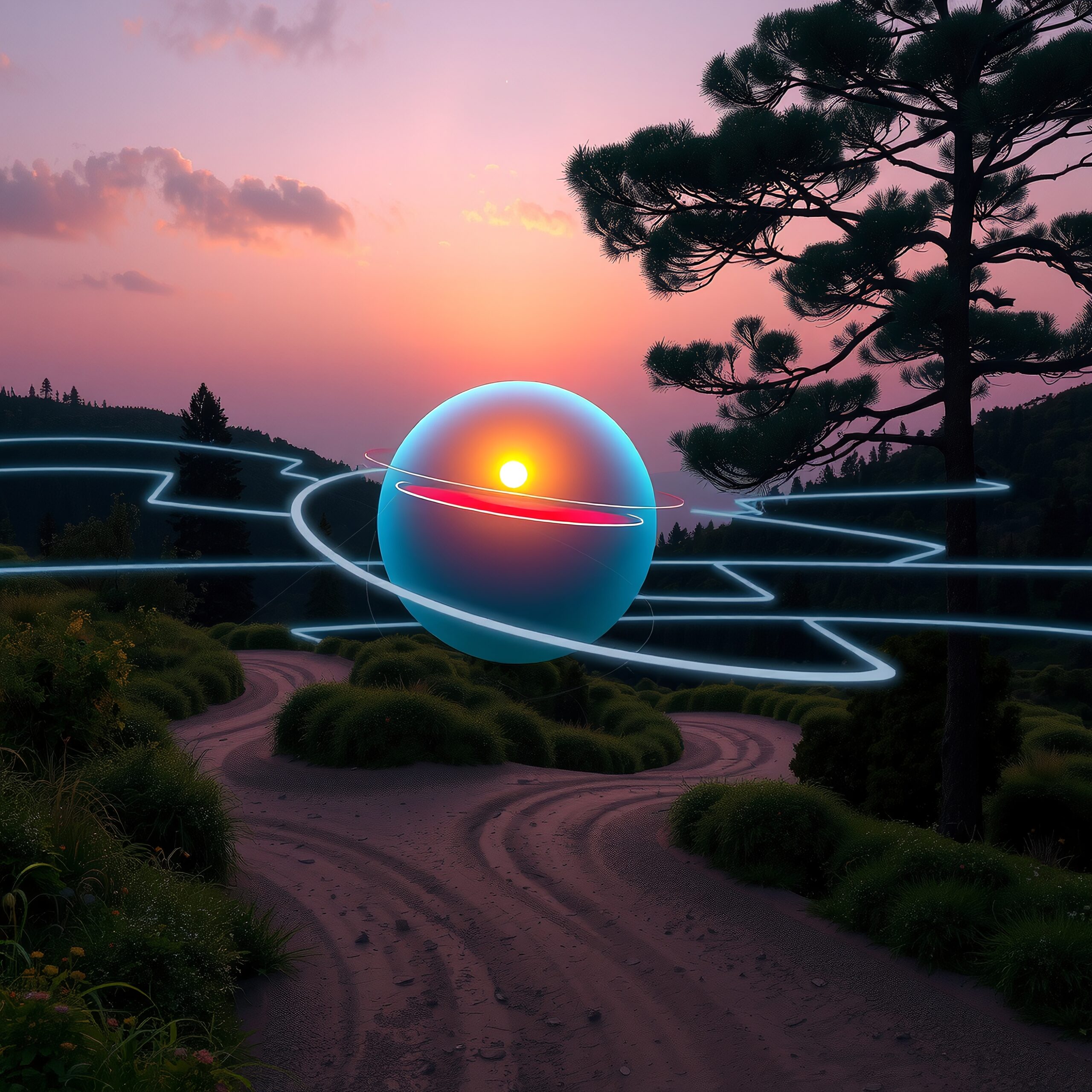 Magical Orb at Sunset Path