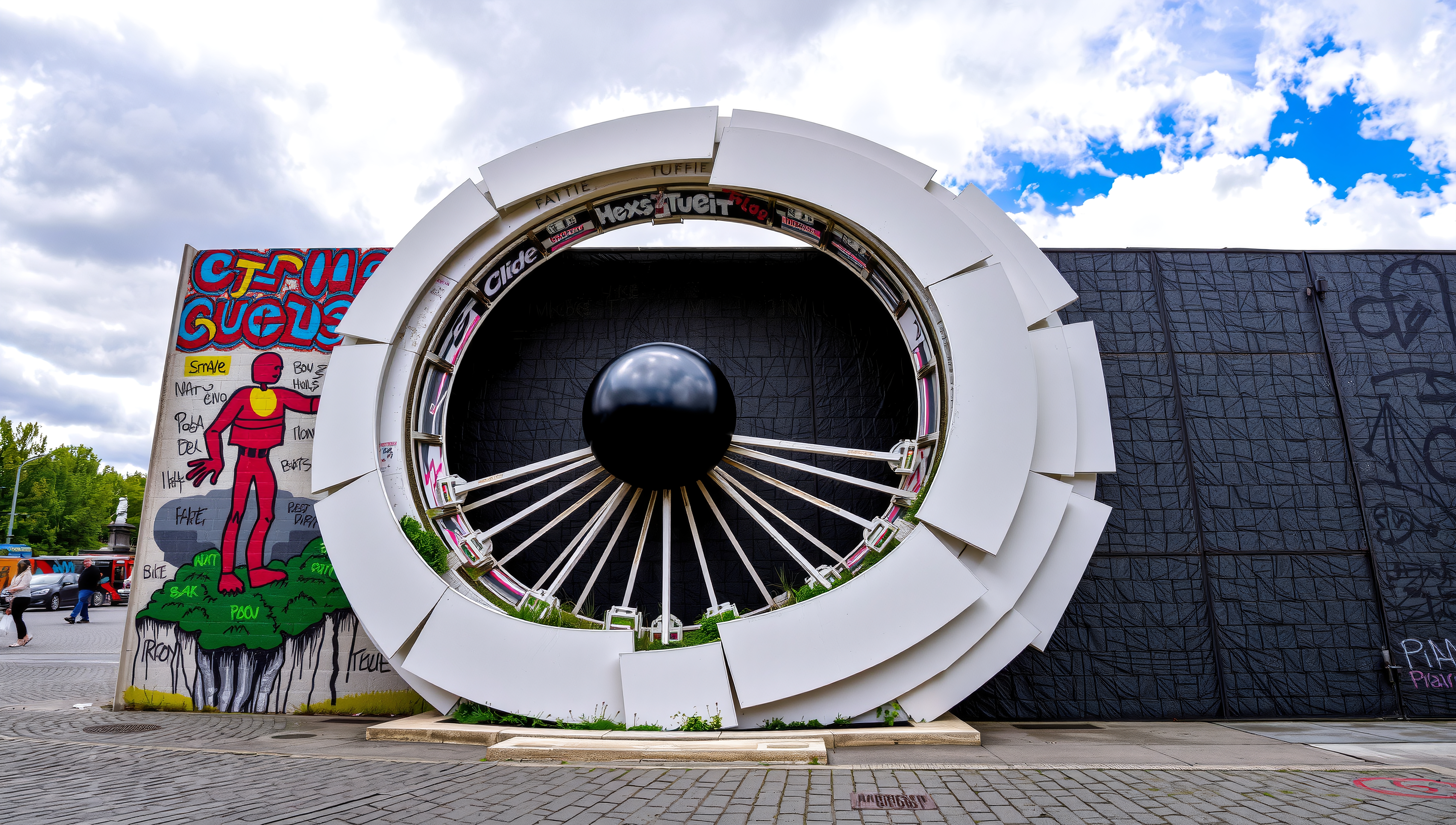 Circular Urban Street Art Installation