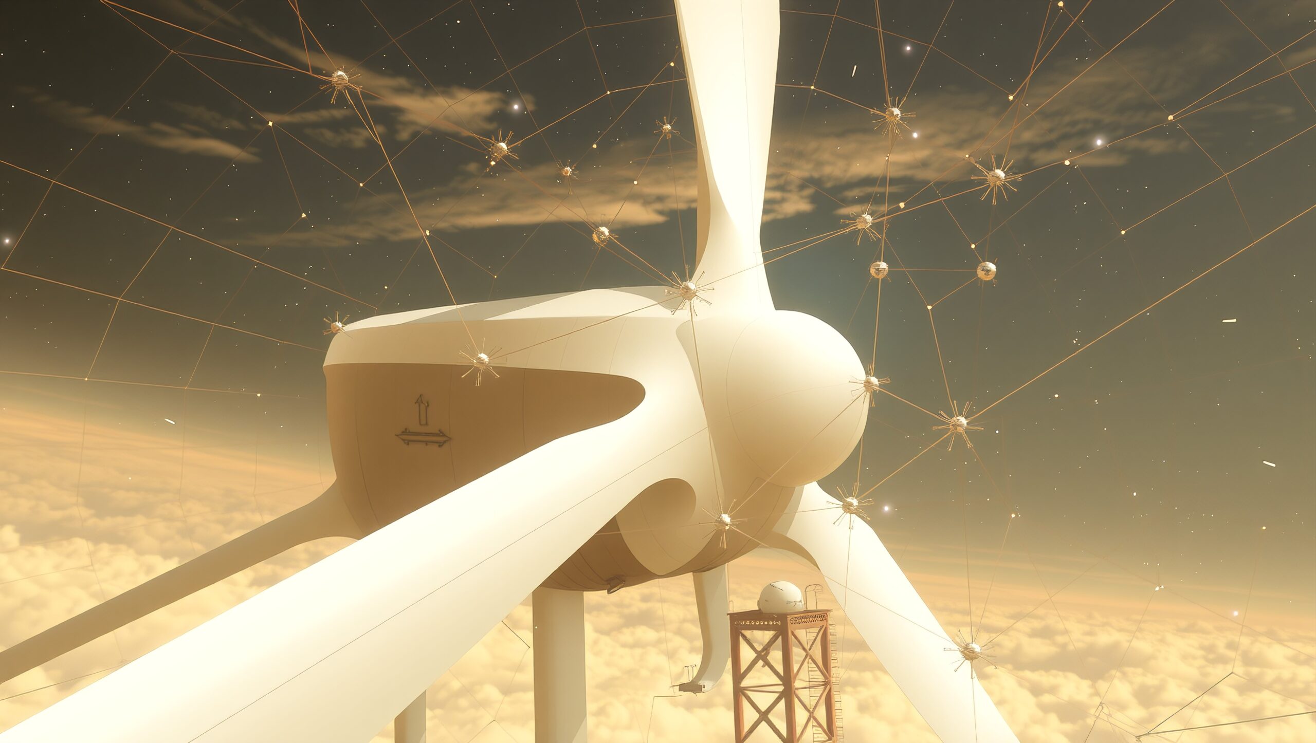 Futuristic Energy Structure in Sky