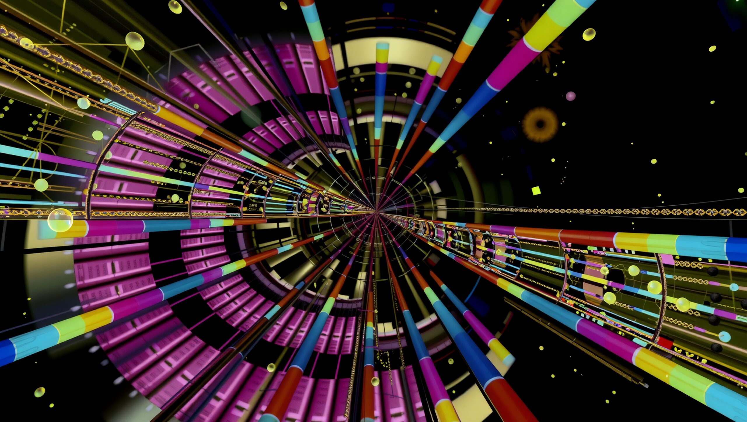 Kaleidoscopic Abstract Futuristic Tunnel