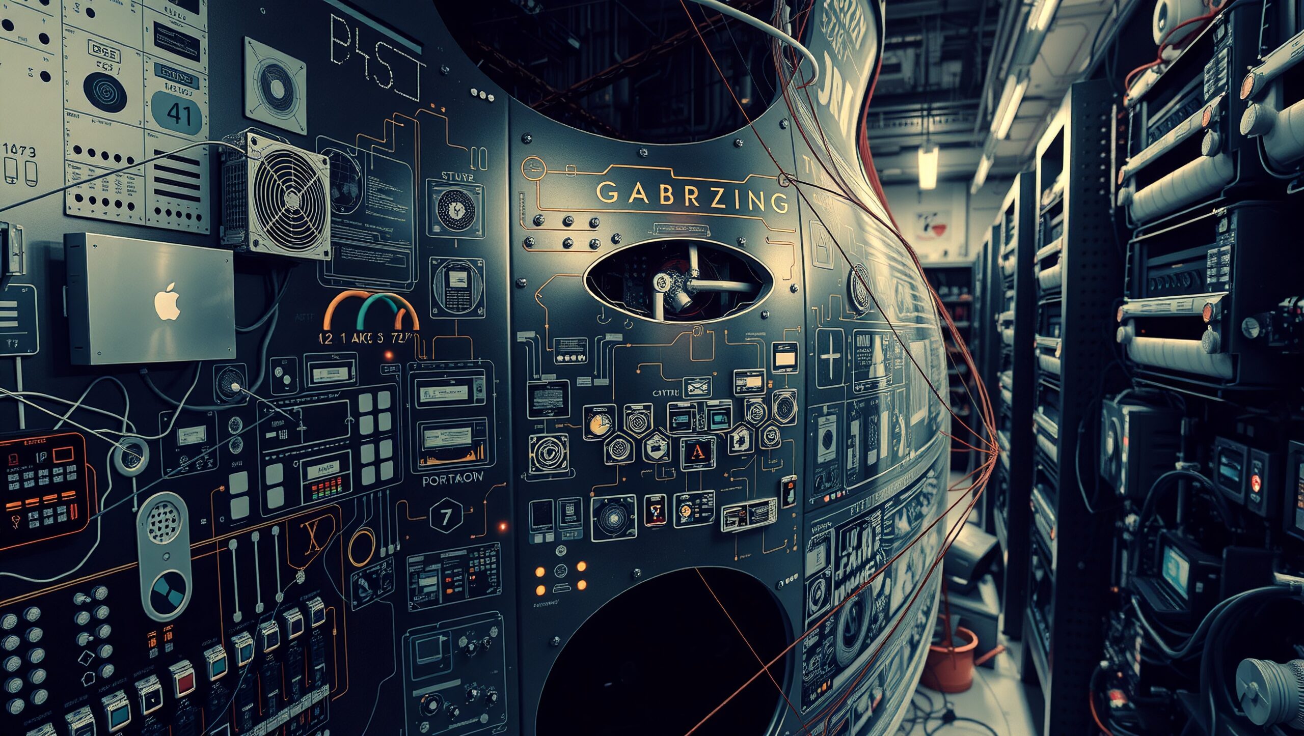 Futuristic Control Room Machinery