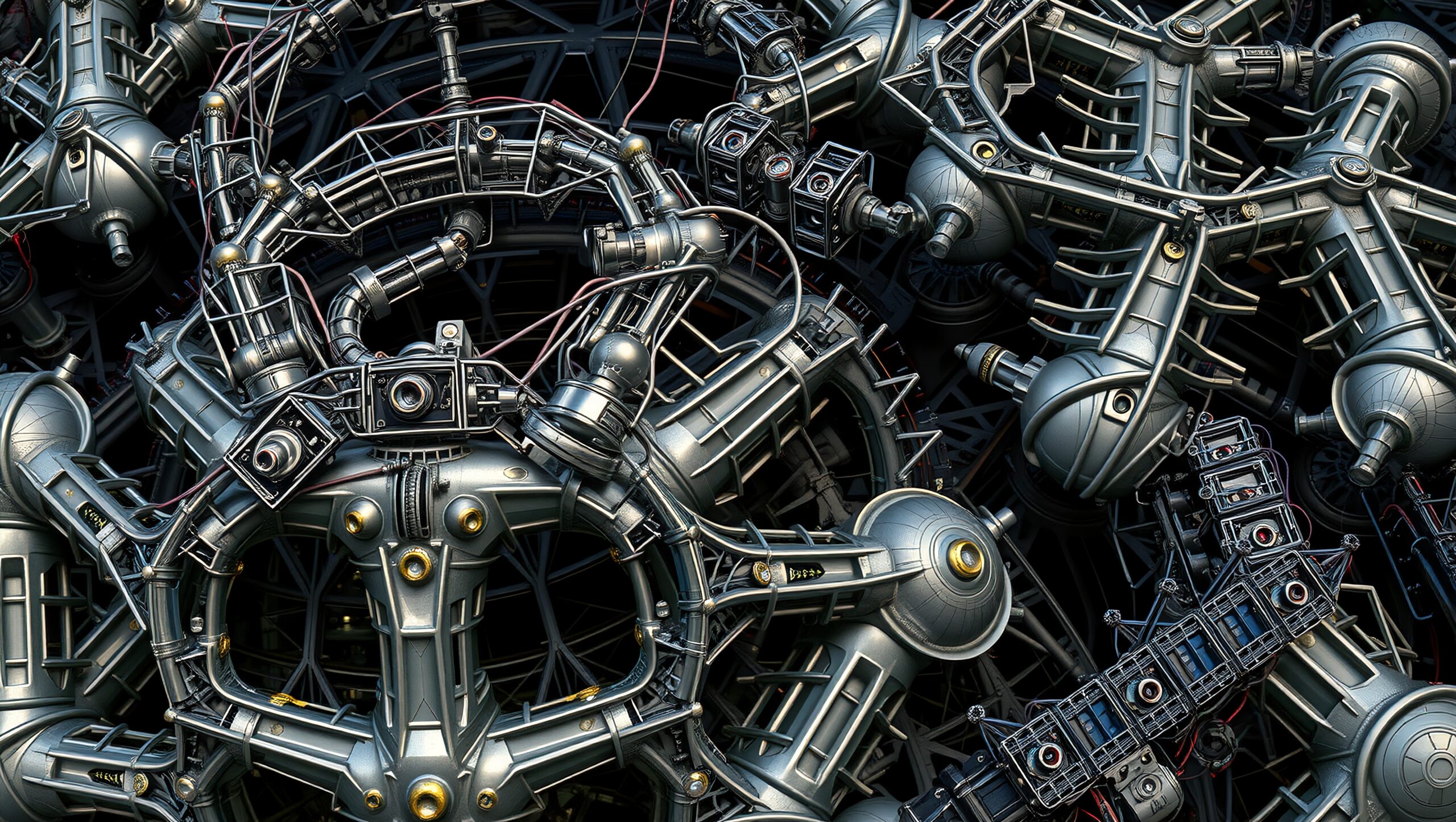 Intricate Metallic Machinery Design