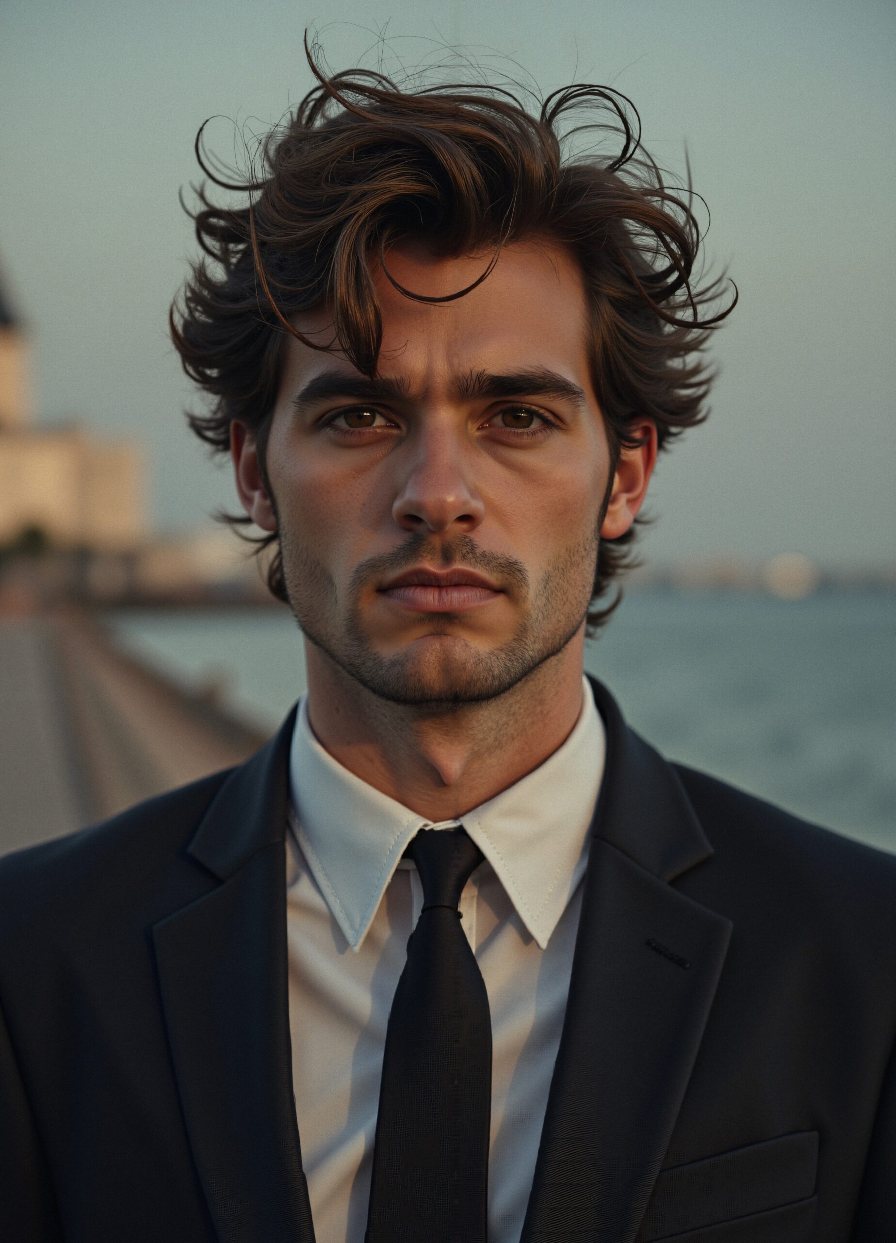 Sophisticated Man By Waterfront