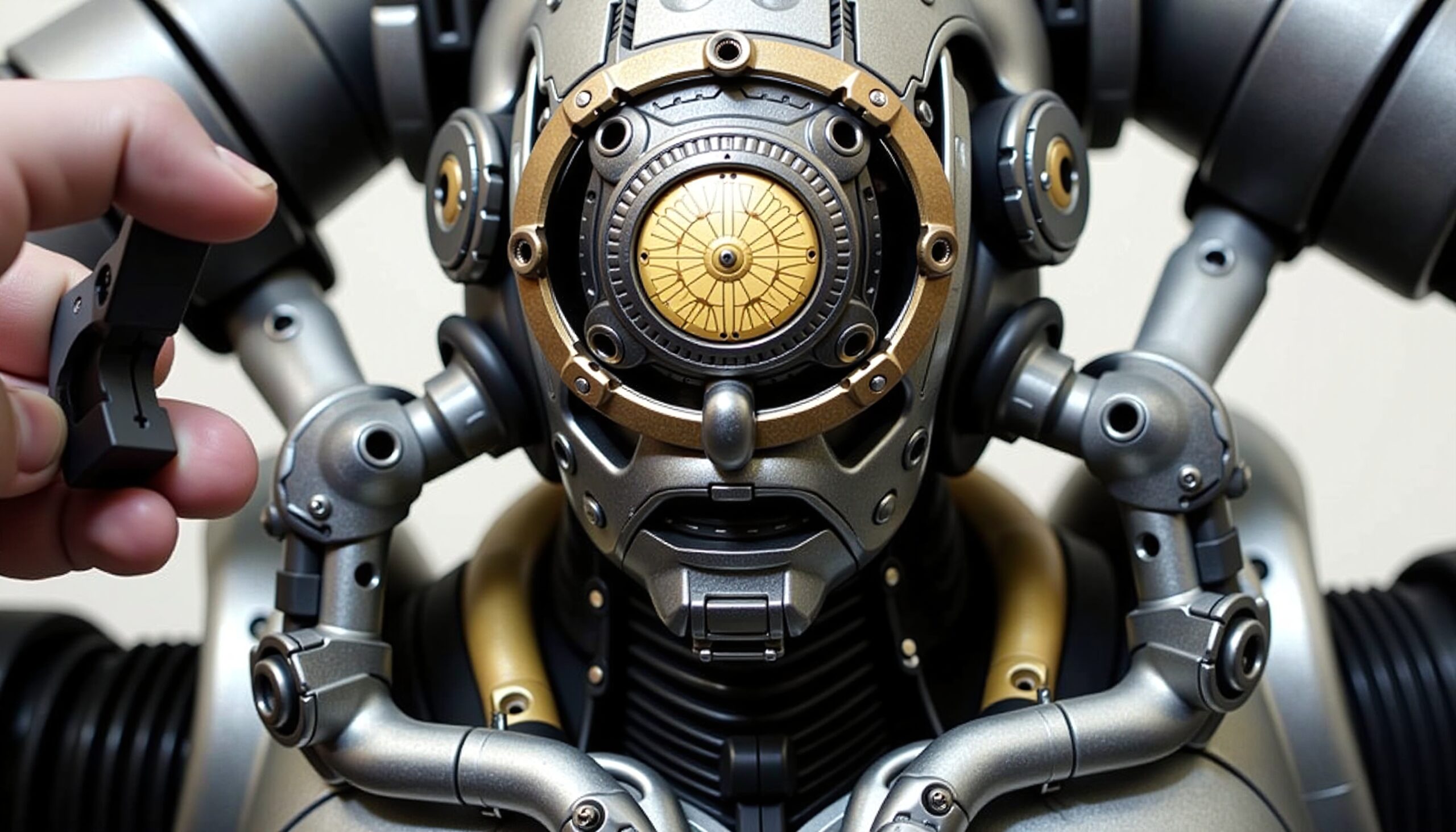 Futuristic Industrial Robot Close-up