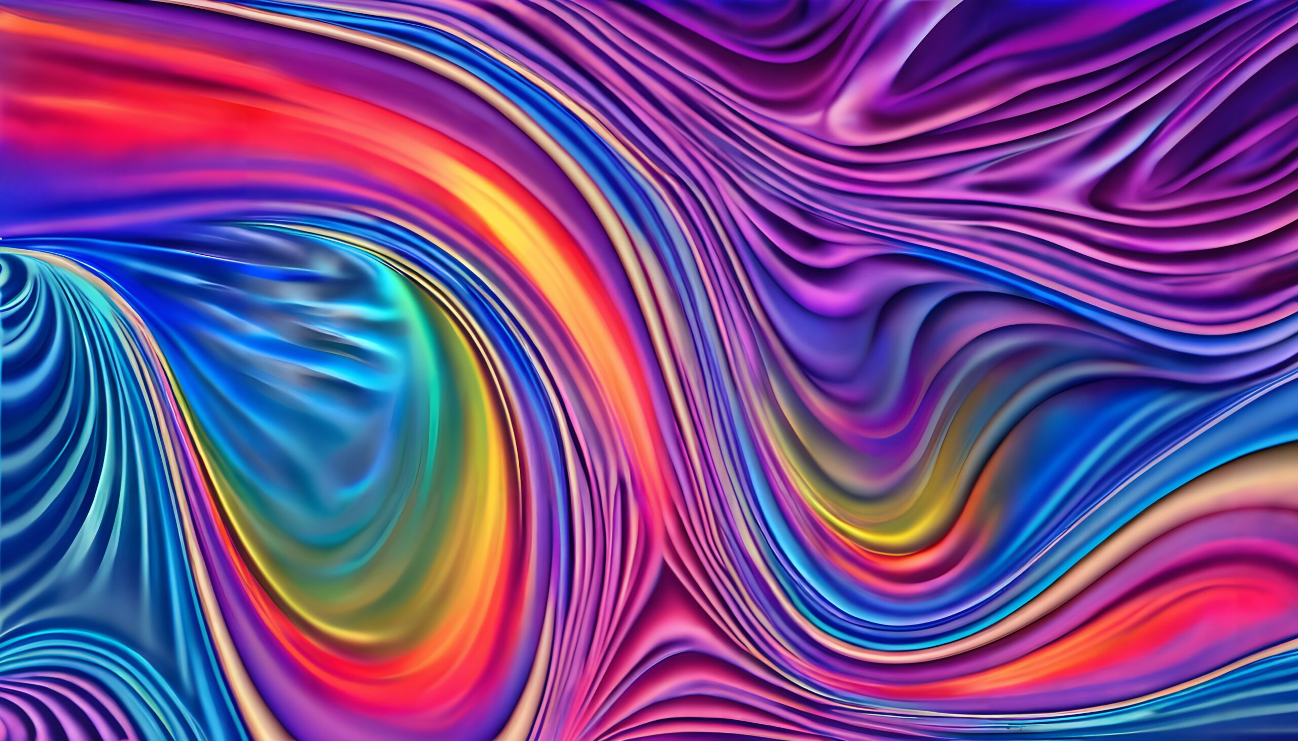 Vivid Waves of Colorful Fabric
