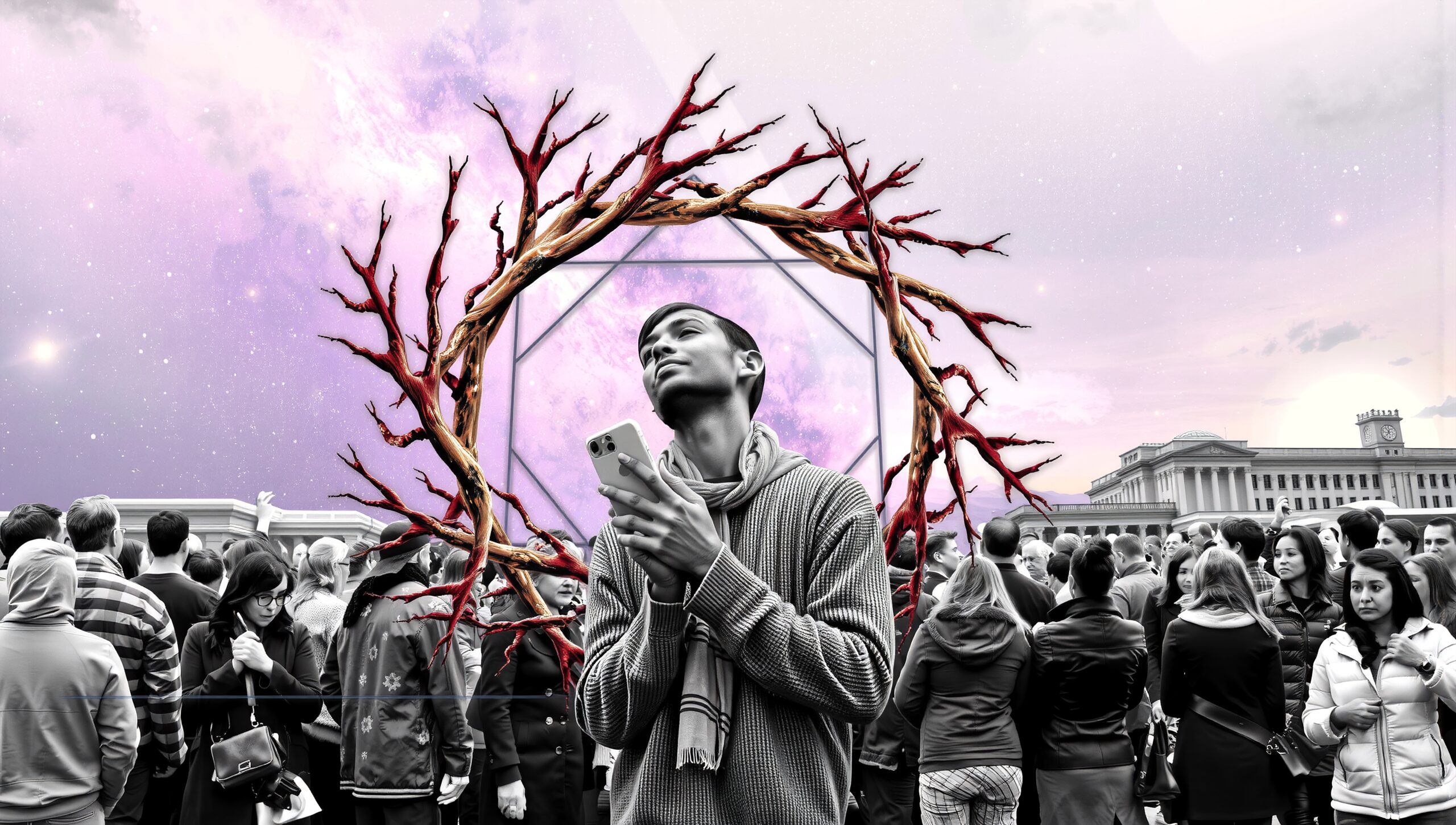 Solitude Amidst Urban Chaos