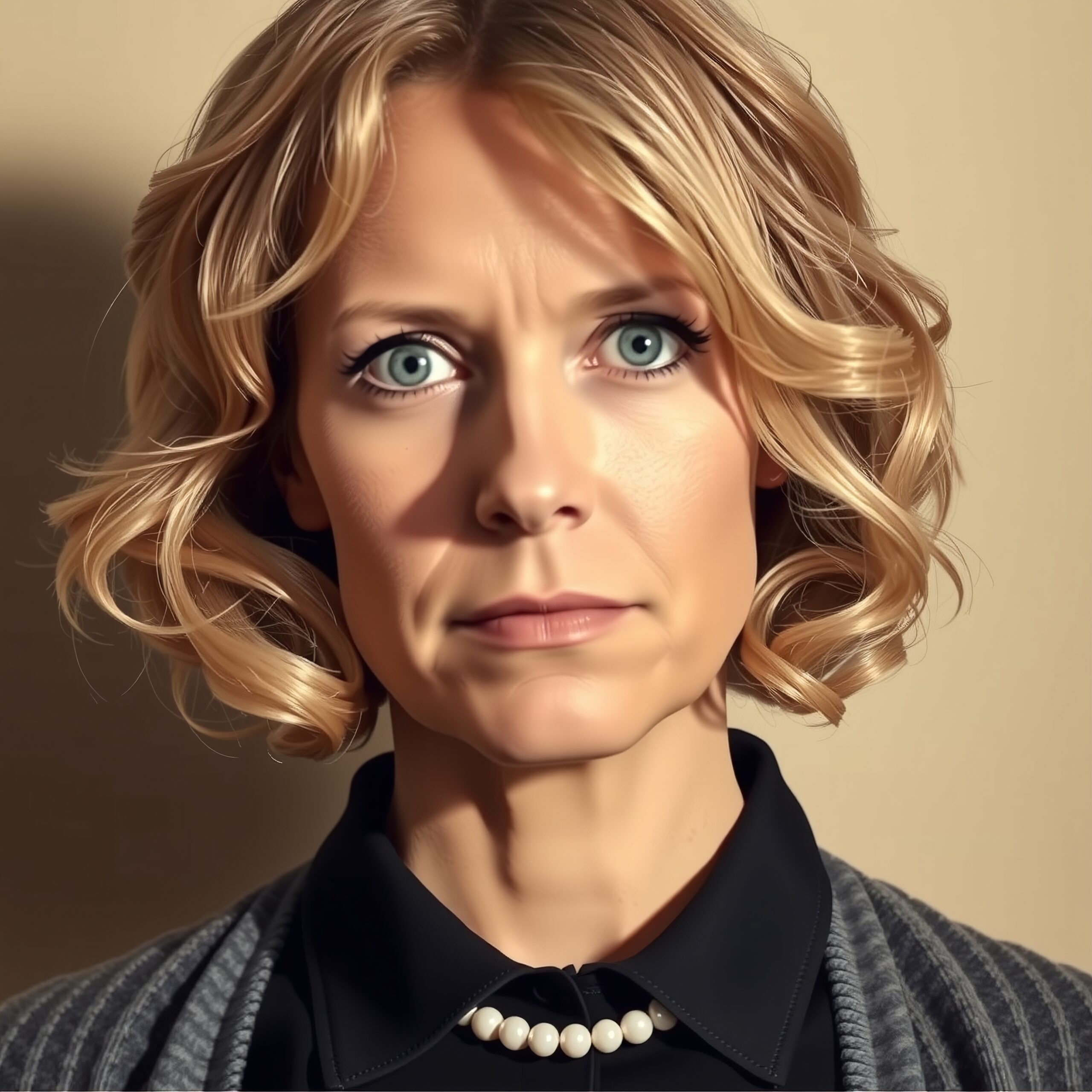 Elegant Woman with Blonde Hair