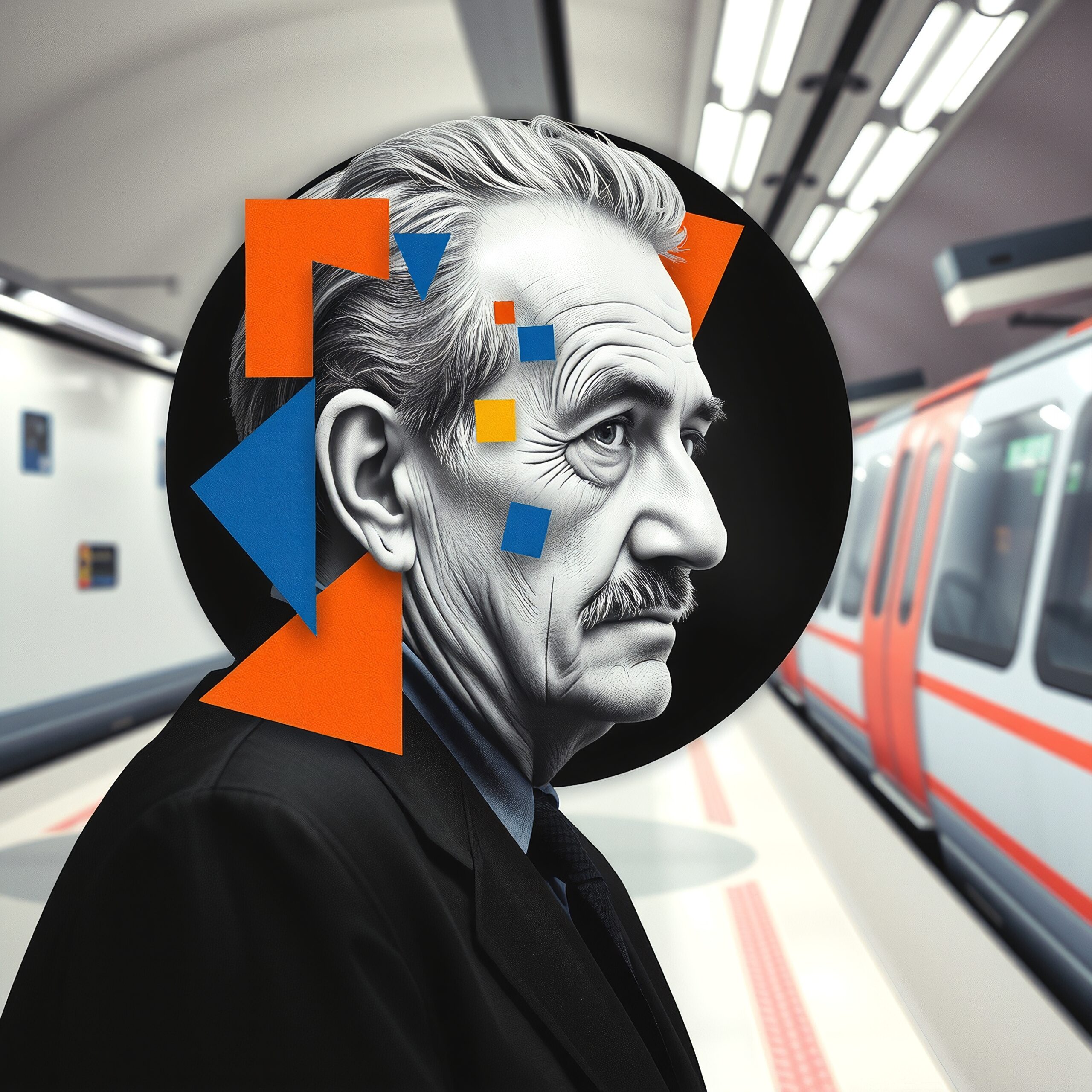 Abstract Man in Subway Station