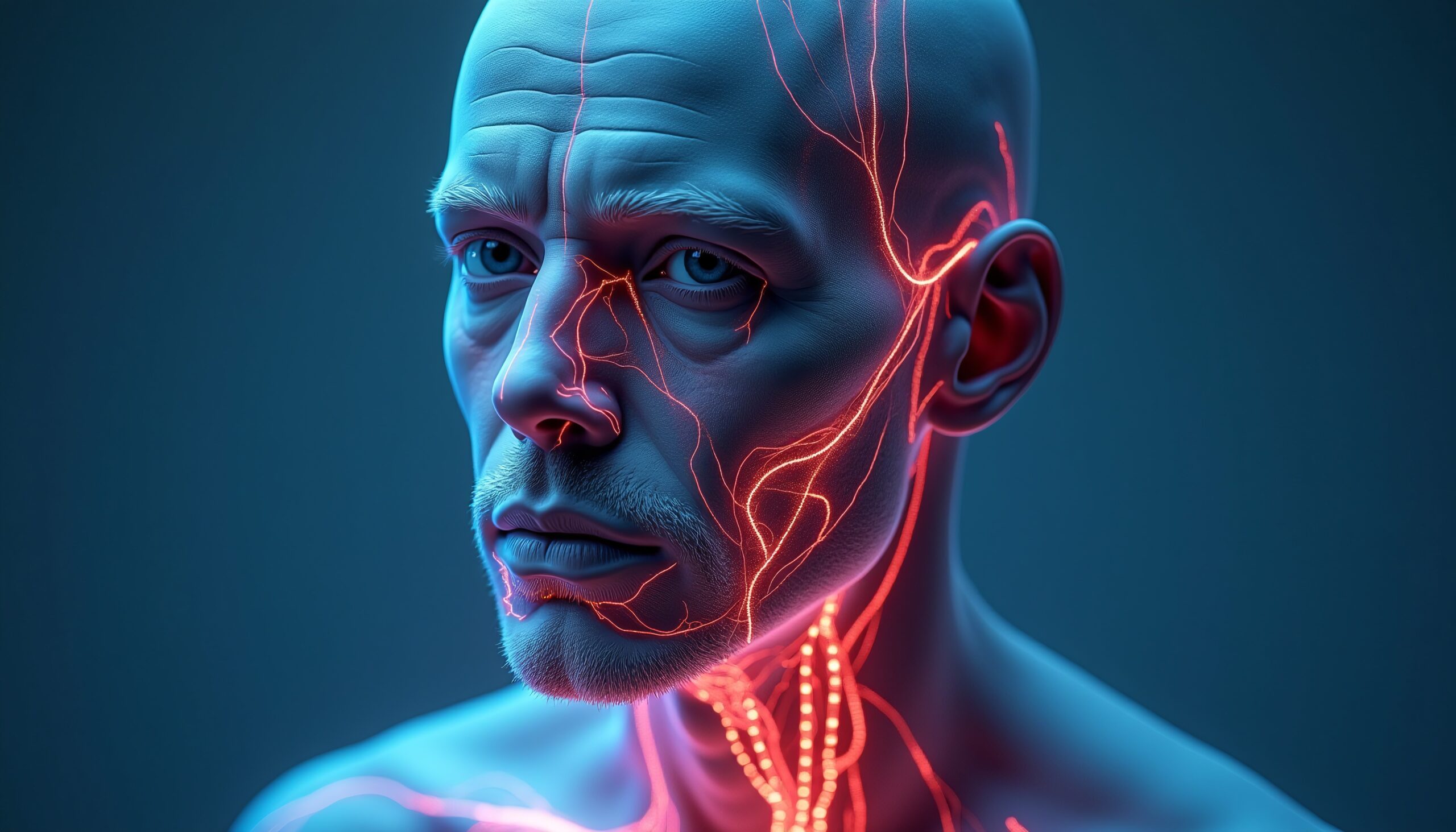 Anatomical Veins Glow Portrait