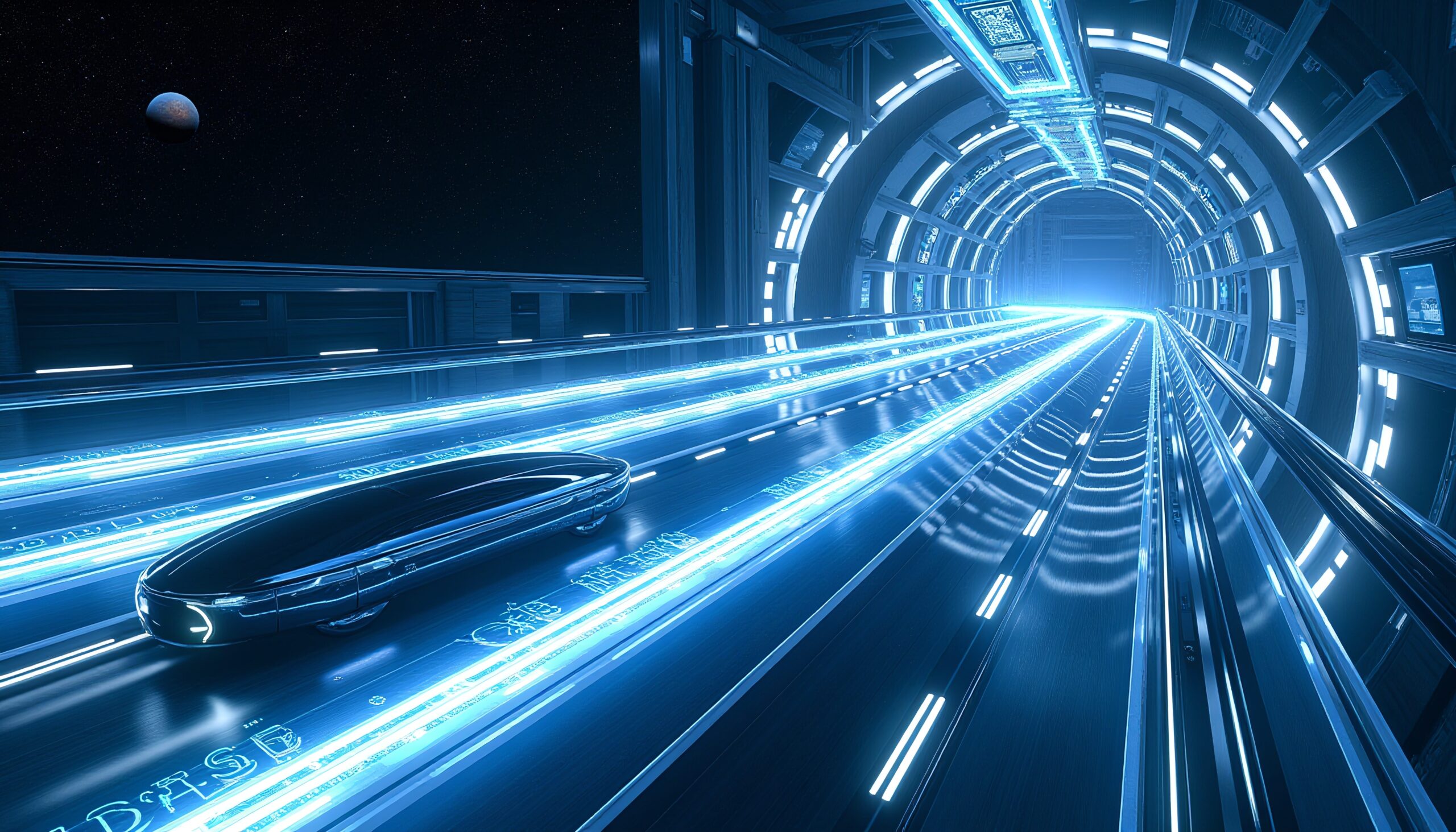 Futuristic Space Travel Concept