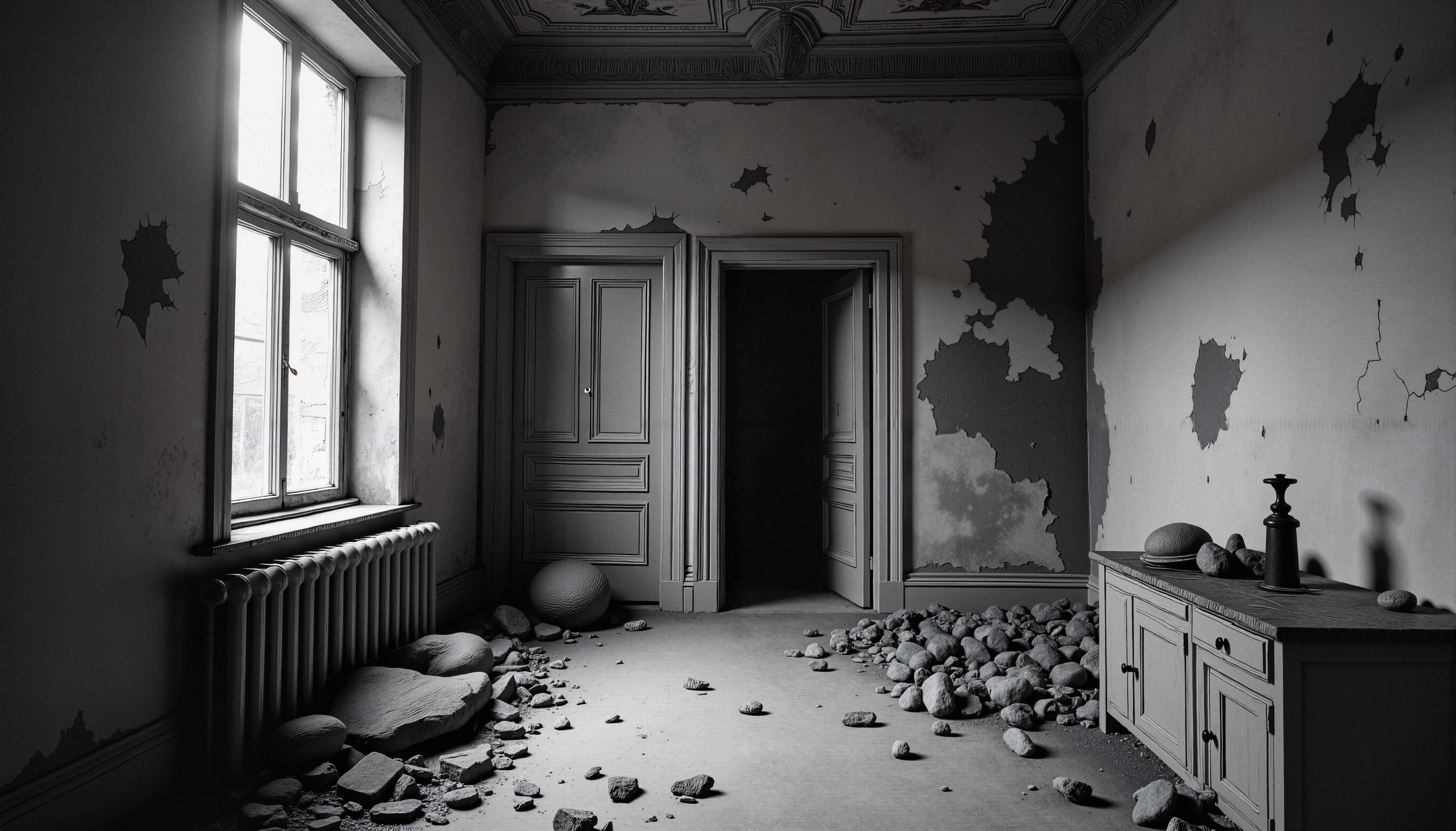 Abandoned Room with Debris