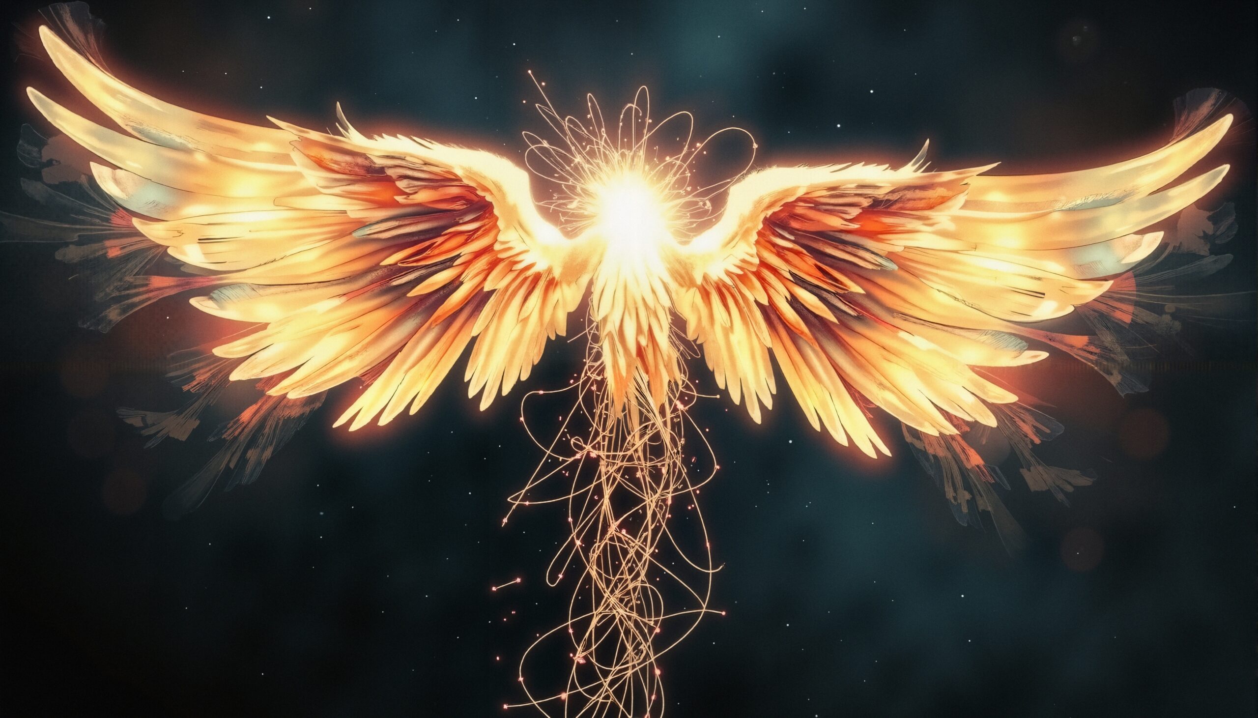 Celestial Fiery Wings Unfurled